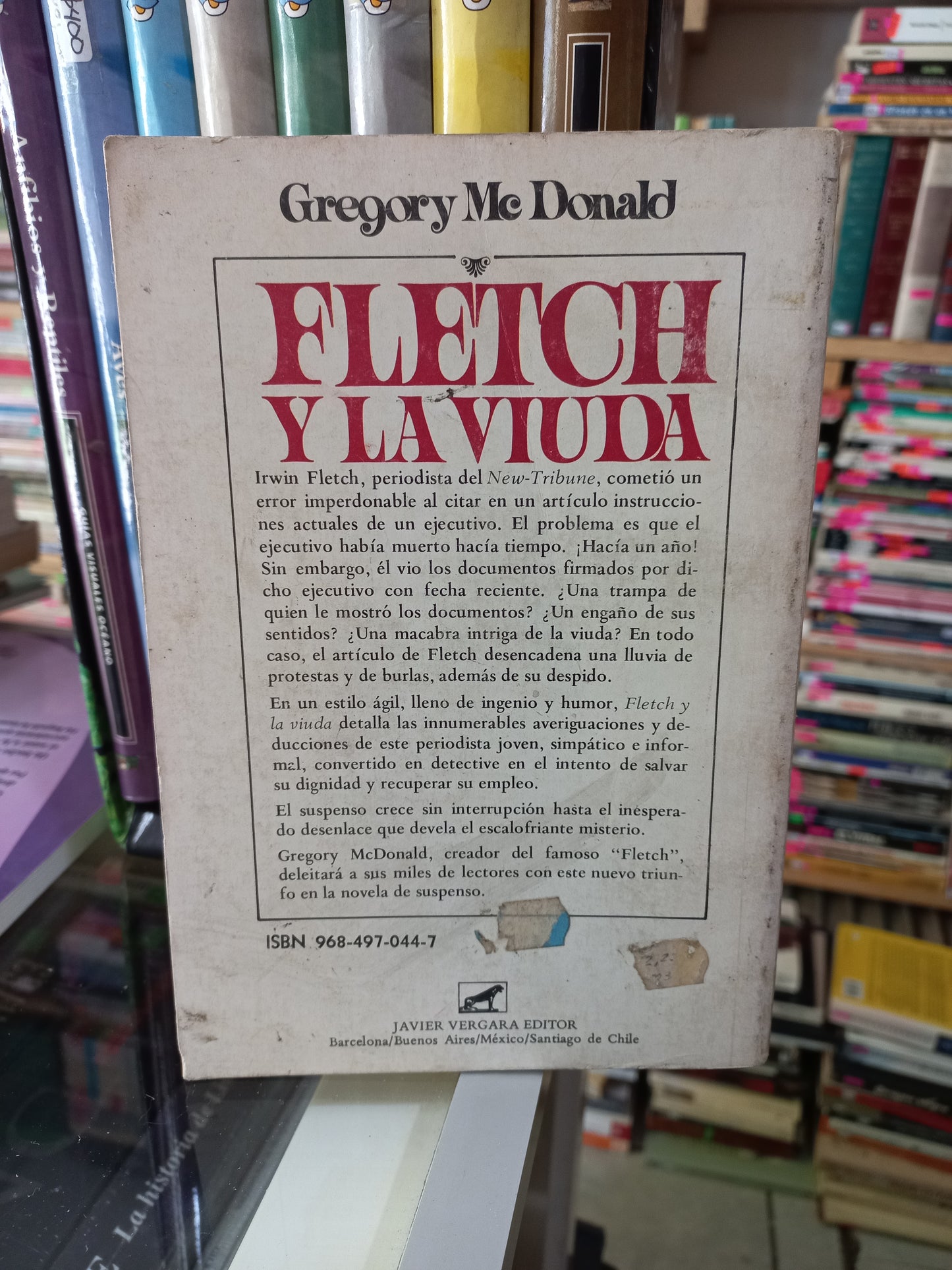 FLETCH Y LA VIUDA POR GREGORY MCDONALD USADO NOVELA JUÁREZ