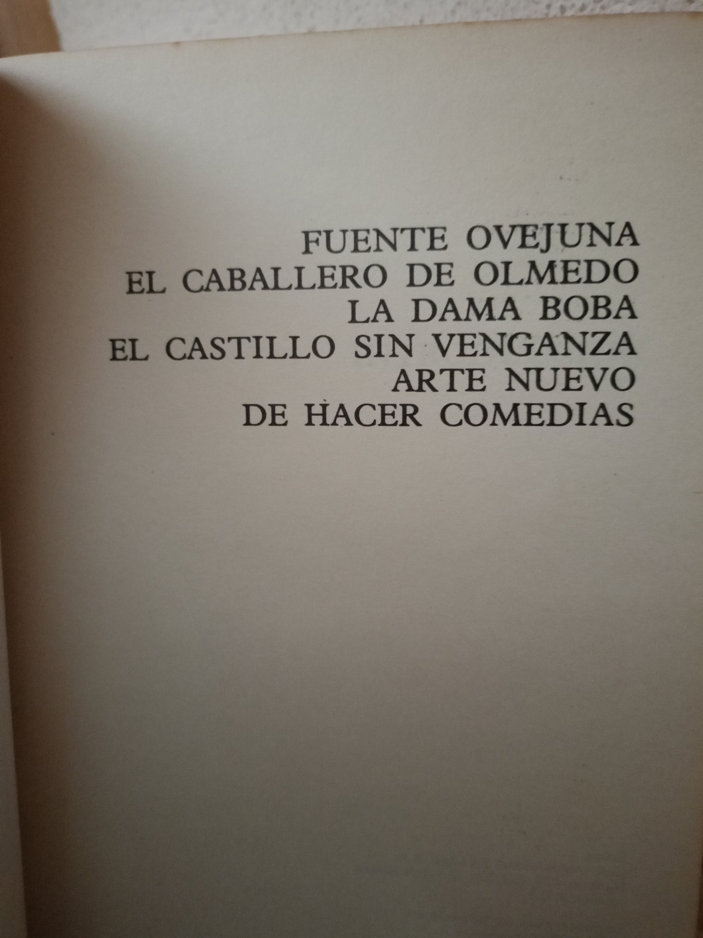 LOPE DE VEGA OBRAS USADO NOVELA LITERARIO 305