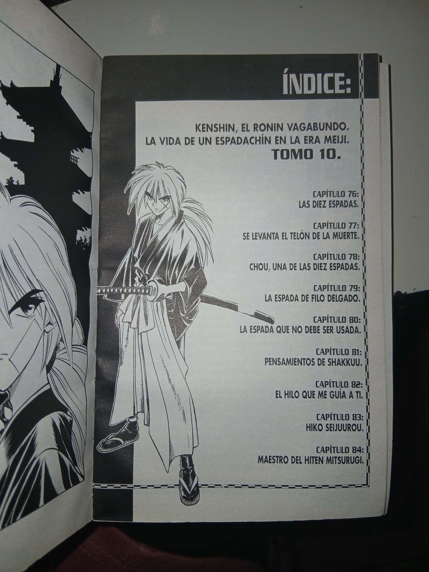 SAMURÁI X 10: MAESTRO Y ESTUDIANTE DE LA ESPADA POR NOBUHIRO WATSUKI USADO MANGA LITERARIO 207