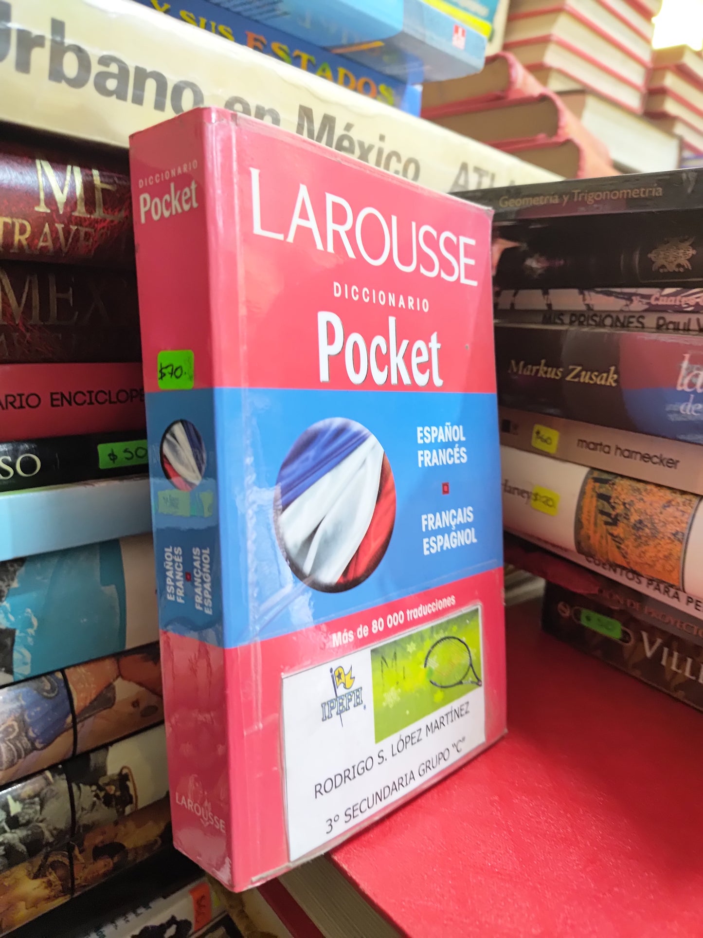 LAROUSSE DICCIONARIO POCKET ESPAÑOL FRANCES USADO IDIOMAS JUAREZ 507