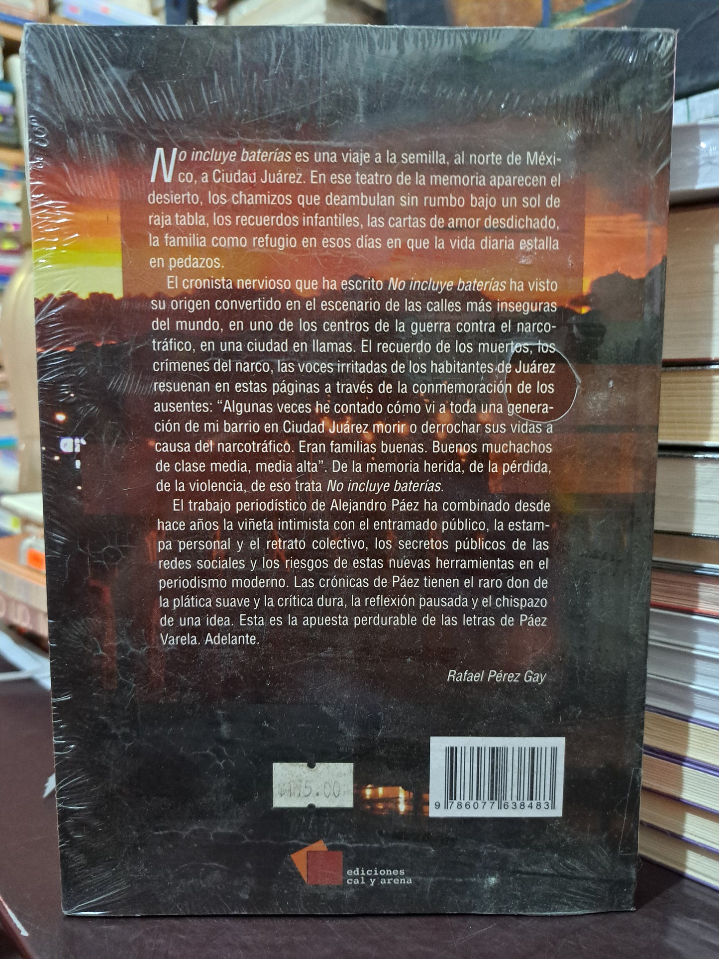 NO INCLUYE BATERÍAS ALEJANDRO PAEZ VARELA NUEVO LIBROS NUEVOS LITERARIO 305
