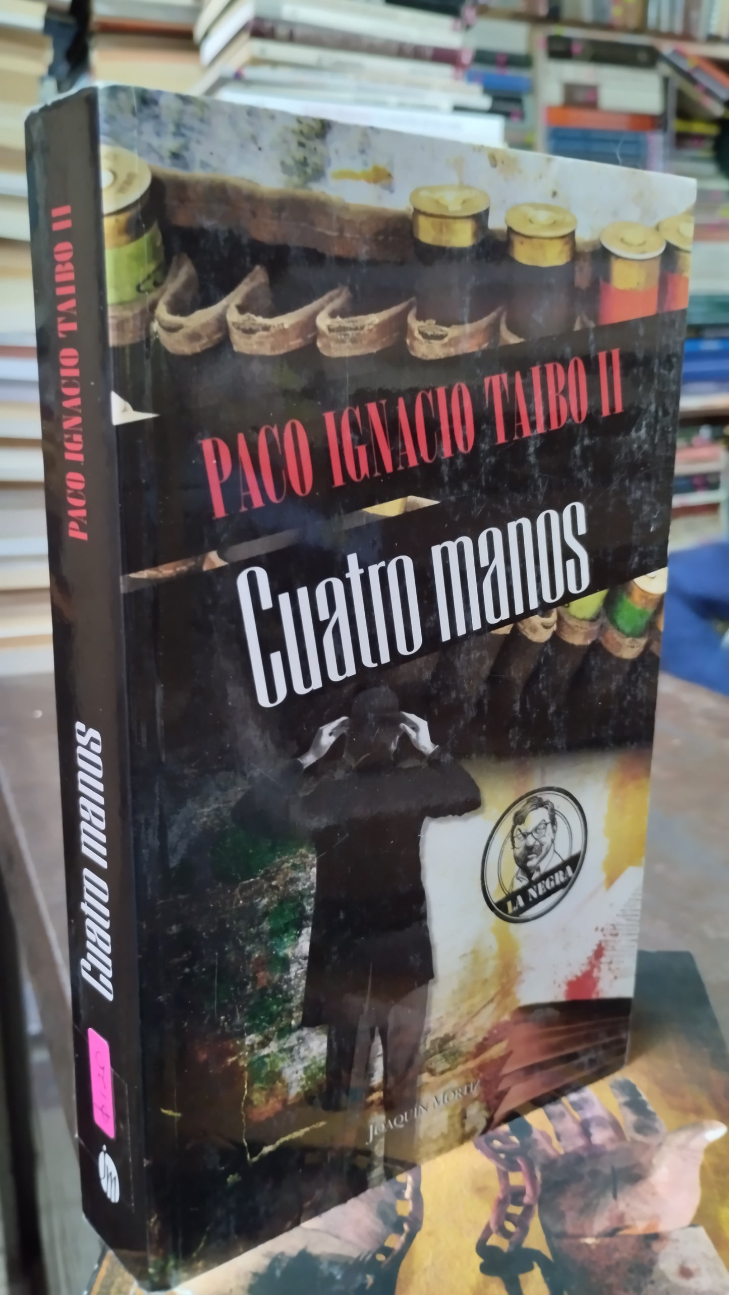 CUATRO MANOS POR PACO IGNACIO TAIBO LIBRO USADO NOVELAS ALDAMA