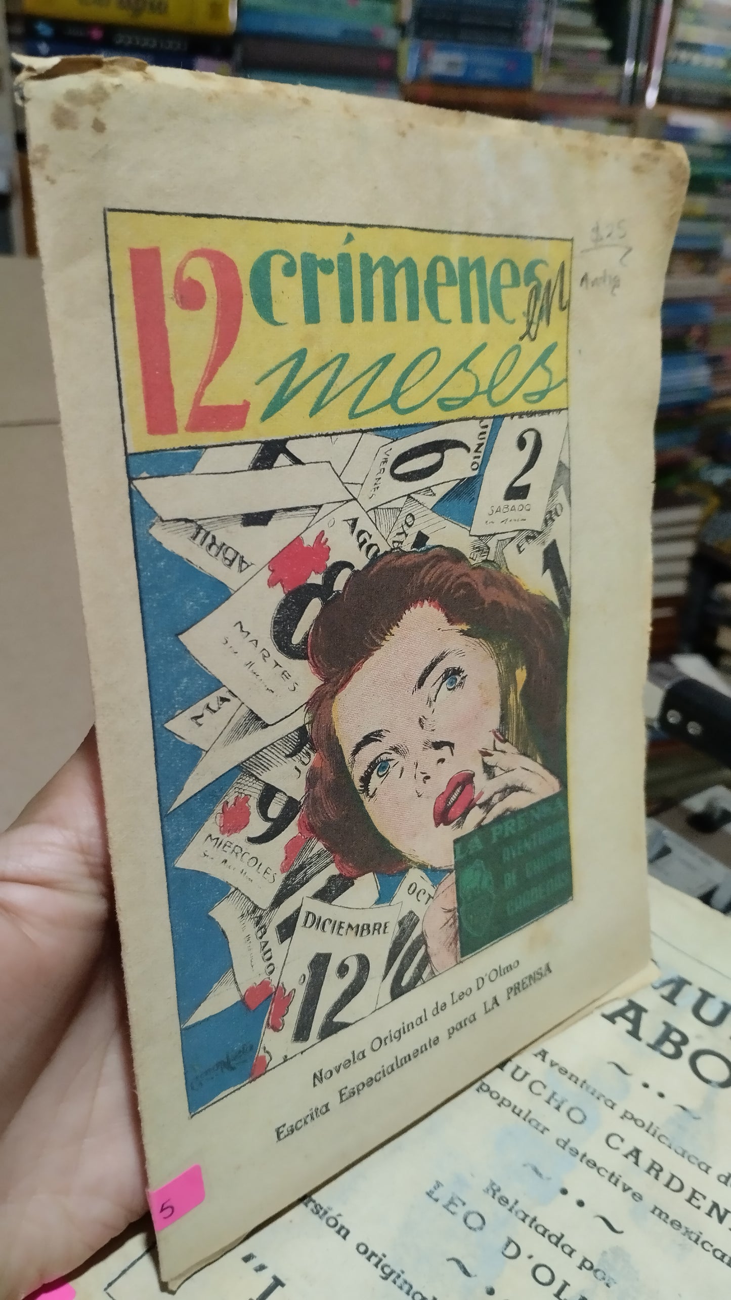 12 CRIMENES EN MESES POR LEO D OLMOS LIBRO USADO ANTIGUO ALDAMA