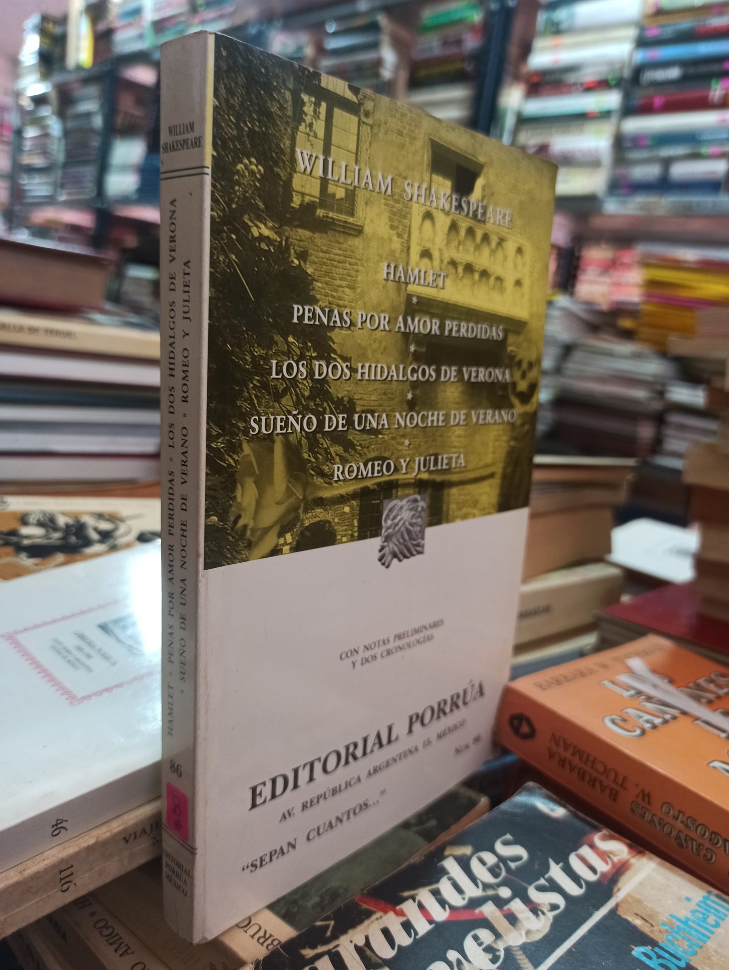 HAMLET PENAS DE AMOR PERDIDAS LAS DOS HIDALGOS DE VERONA SUEÑO DE UNA NOCHE DE VERANO ROMEO Y JULIETA WILLIAM SHAKESPEARE USADO NOVELAS ALDAMA