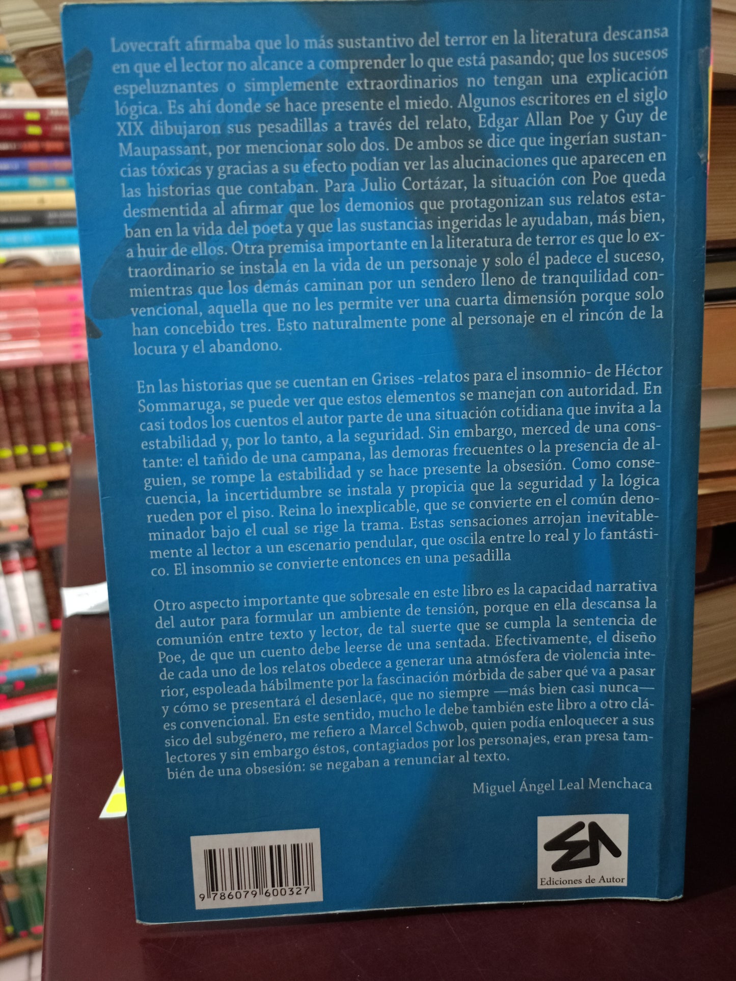 GRISES RELATOS PARA EL INSOMNIO HÉCTOR SOMMARUGA USADO NOVELA LITERARIO 305
