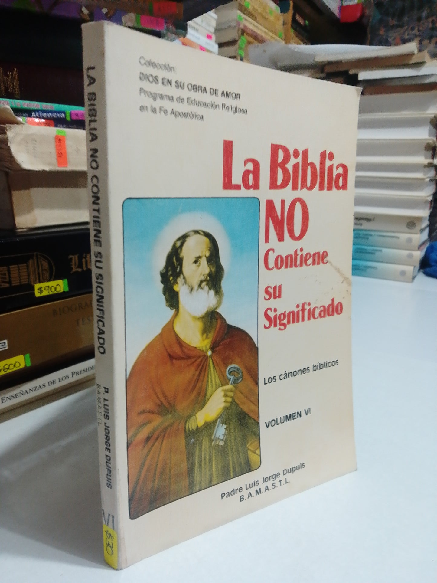 LA BIBLIA NO CONTIENE SU SIGNIFICADO POR PADRE LUIS JORGE DUPULS USADO RELIGION JUAREZ
