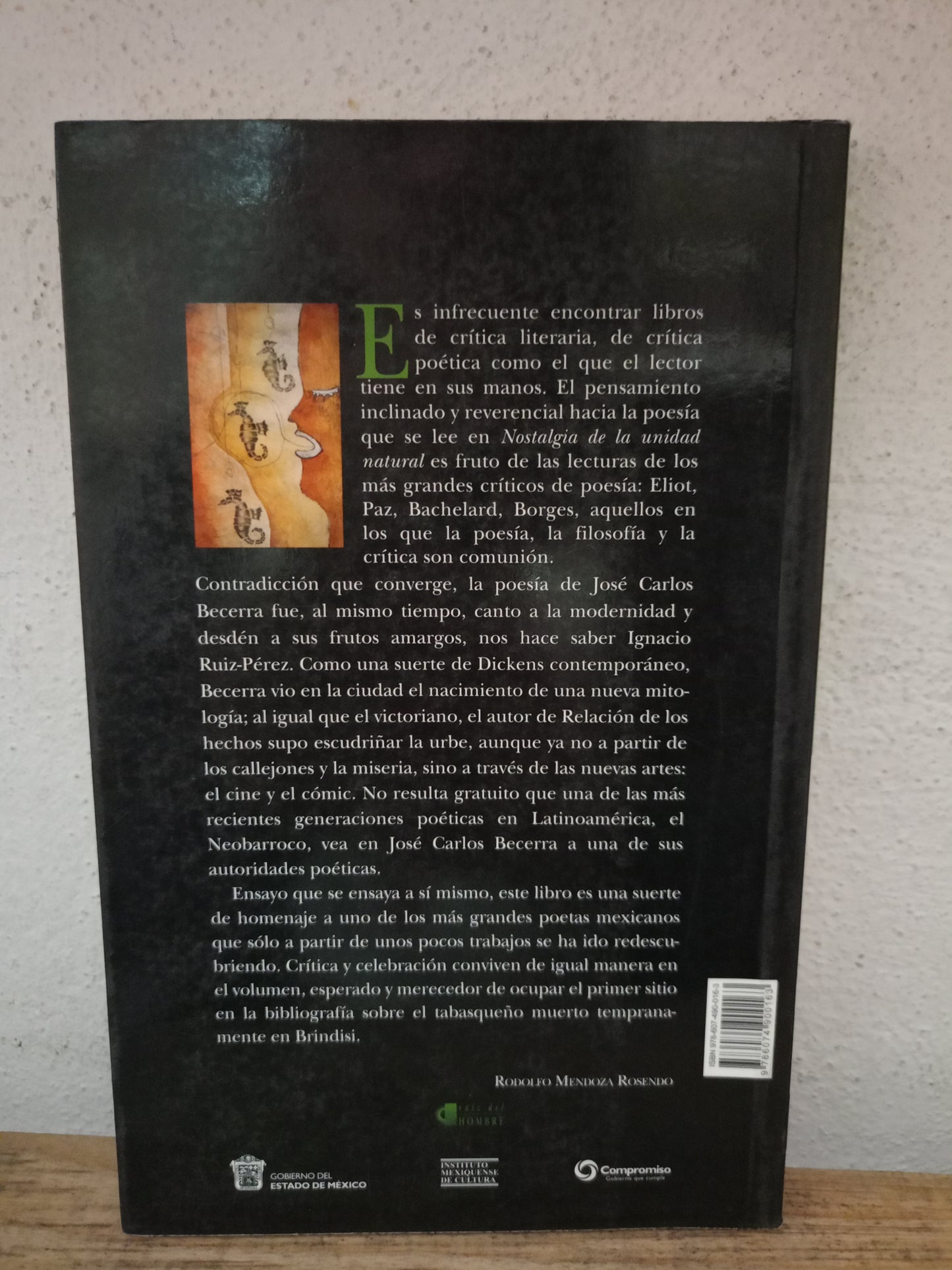 NOSTALGIA DE LA UNIDAD NATURAL: LA POESIA DE JOSE CARLOS BECERRA POR IGNACIO RUIZ-PEREZ USADO NOVELA LITERARIO 305