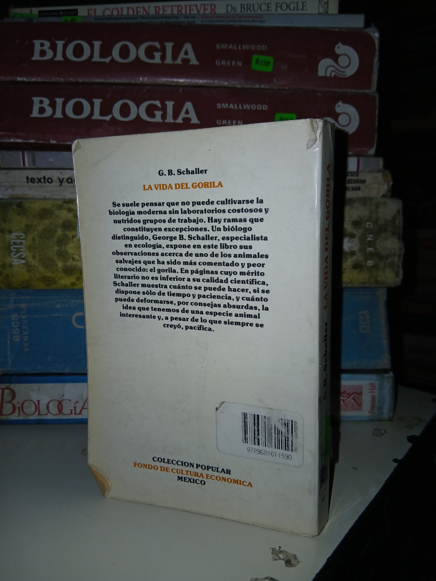 LA VIDA DEL GORILA POR G.B.SCHALLER USADO BIOLOGÍA LITERARIO 207