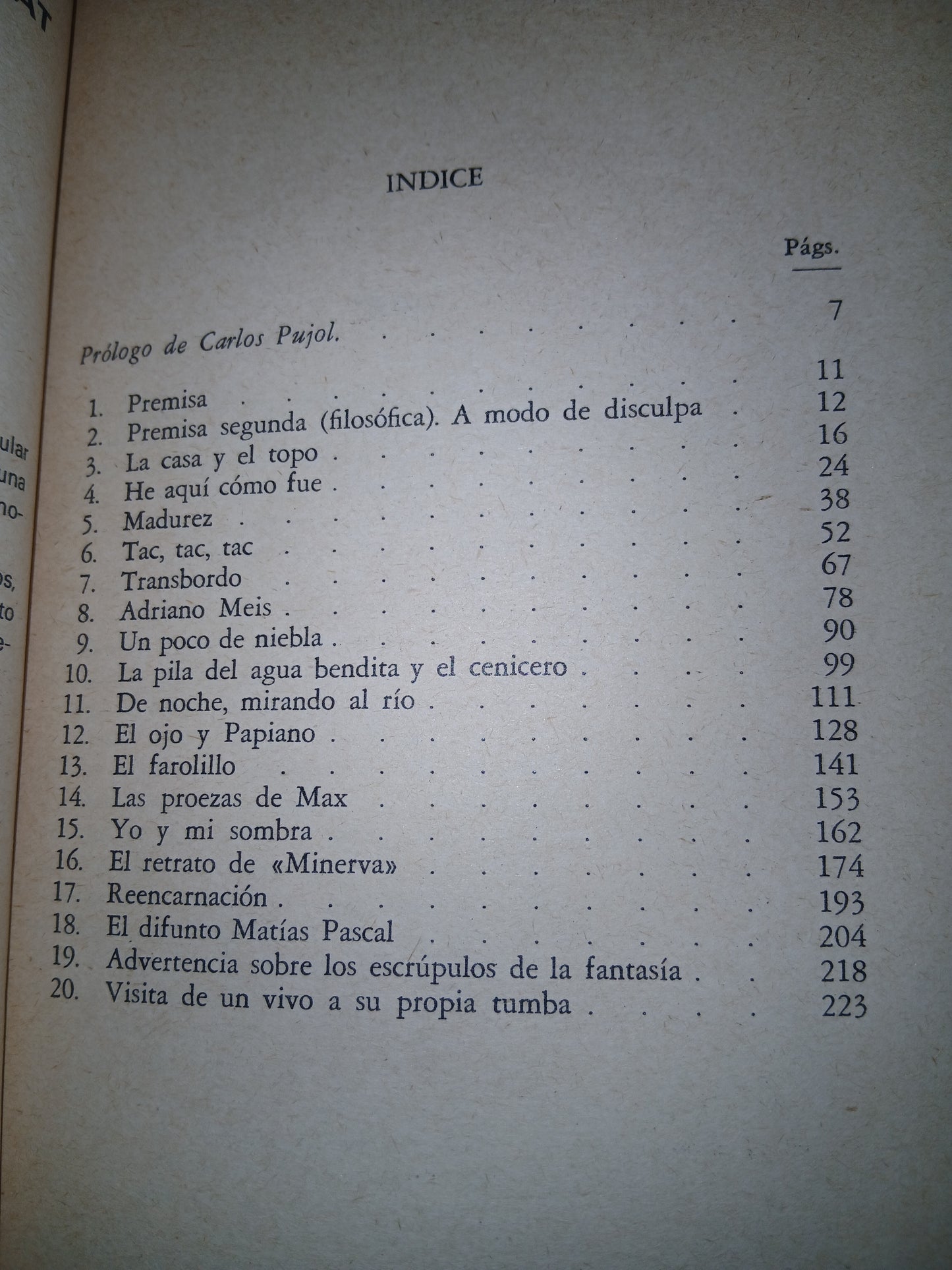 EL DIFUNTO MATÍAS PASCAL POR LUIGI PIRANDELLO USADO NOVELA LITERARIO 207