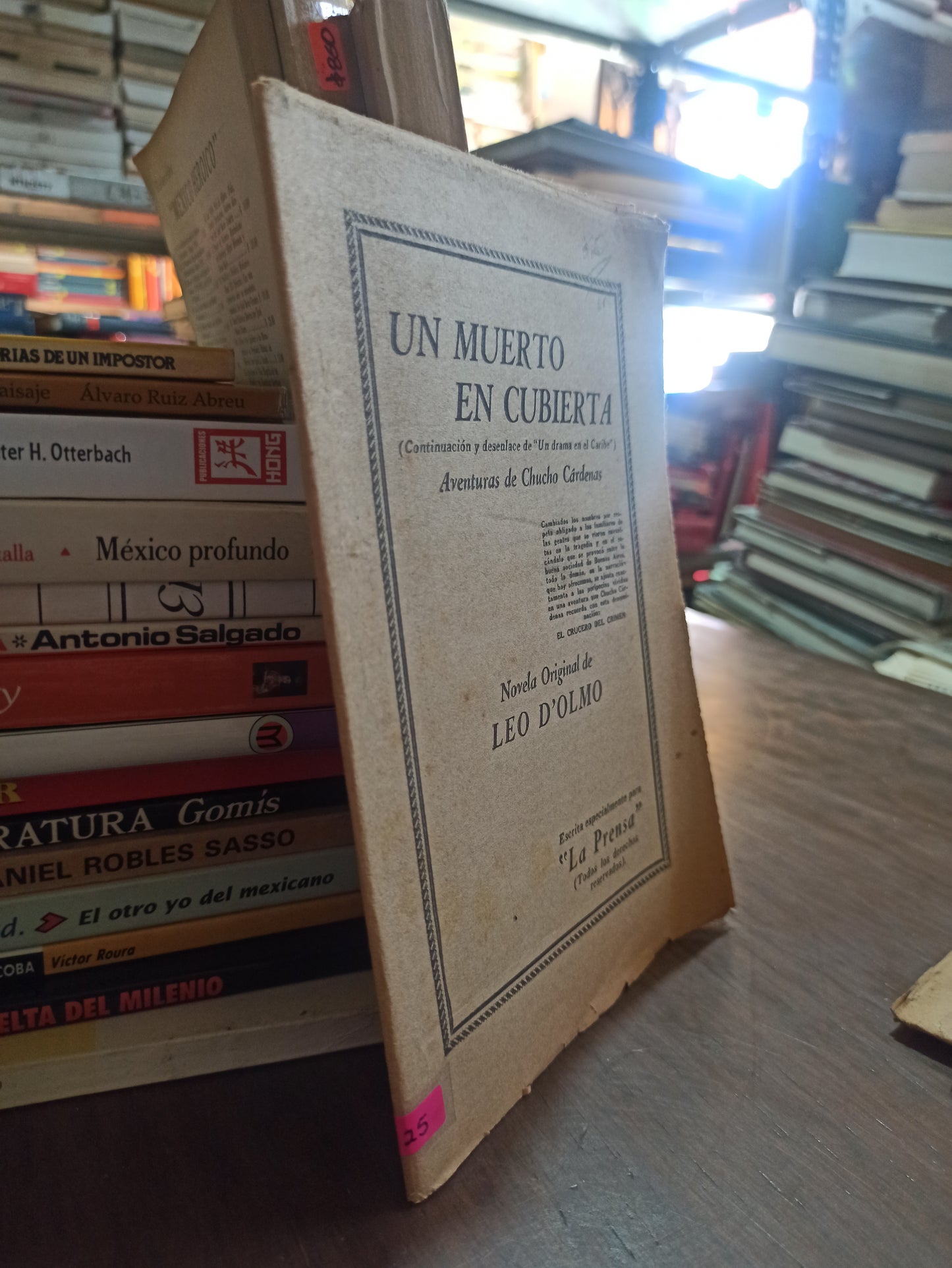 UN MUERTO EN CUBIERTA POR LEO D'OLMO USADO ANTIGUOS ALDAMA