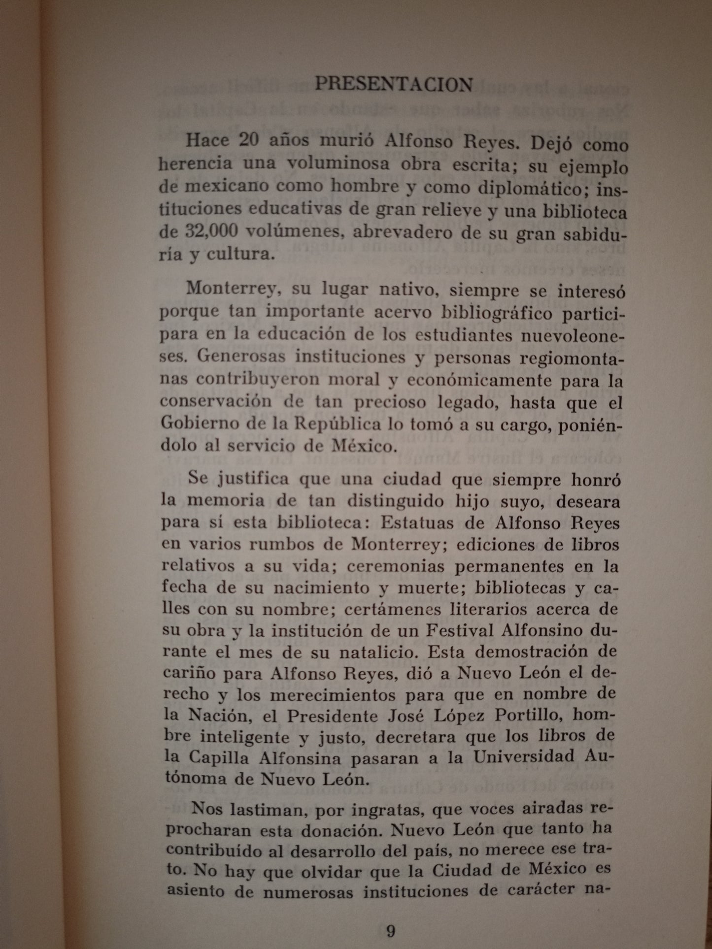 ALFONSO REYES INSTRUMENTOS PARA SU ESTUDIO POR JOSÉ ANGEL RENDÓN USADO EDUCACIÓN LITERARIO 305