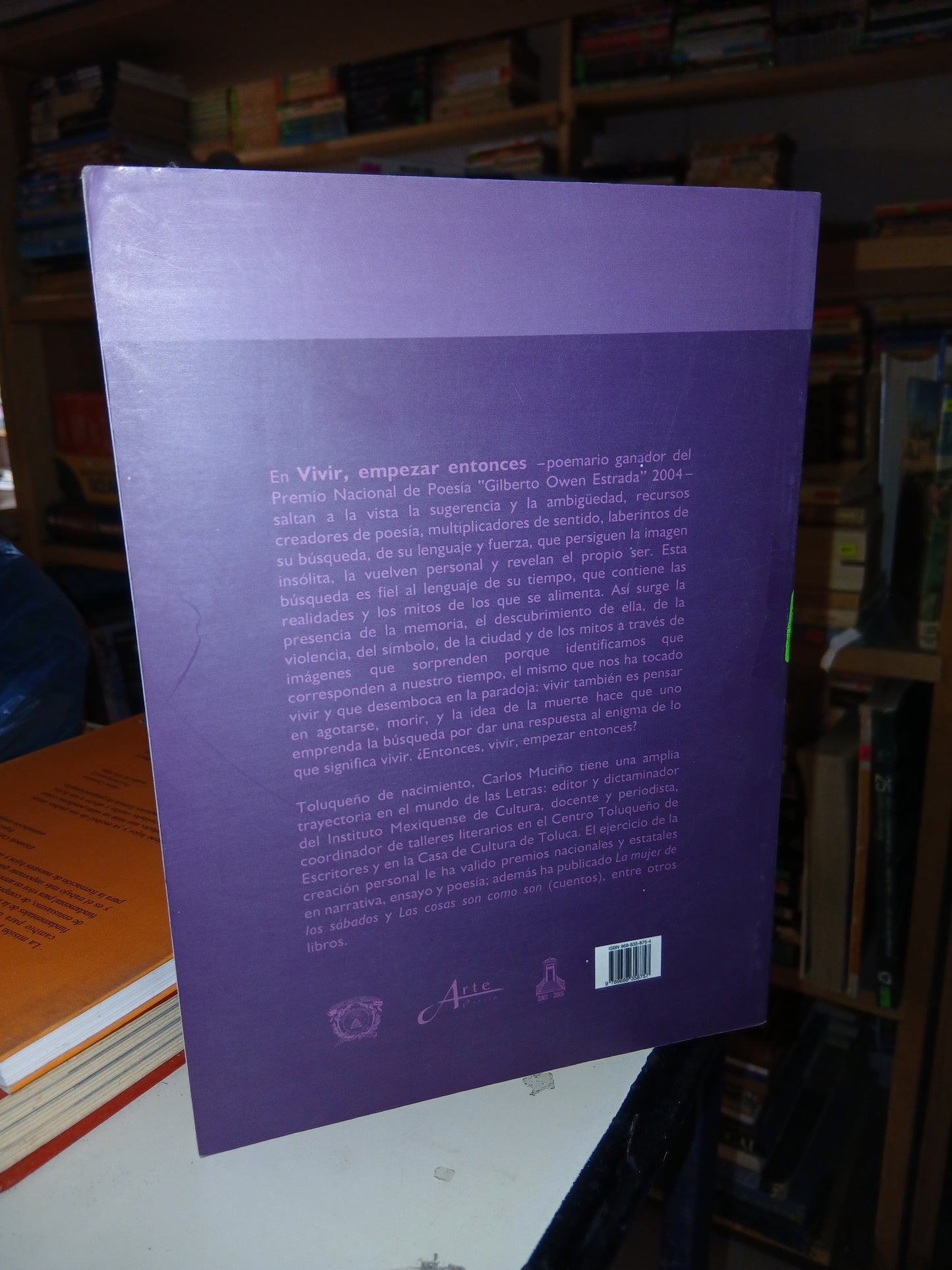 VIVIR, EMPEZAR ENTONCES POR CARLOS MUCIÑO USADO POESÍA LITERARIO 207