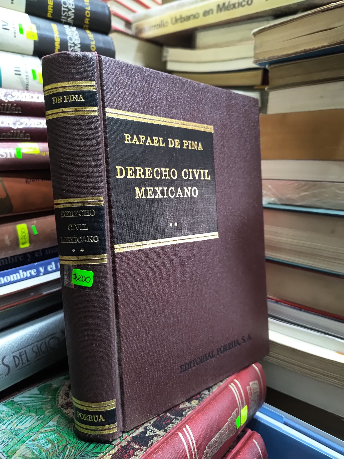 DERECHO CIVIL MEXICANO POR RAFAEL DE PINA USADO DERECHO JUAREZ 507