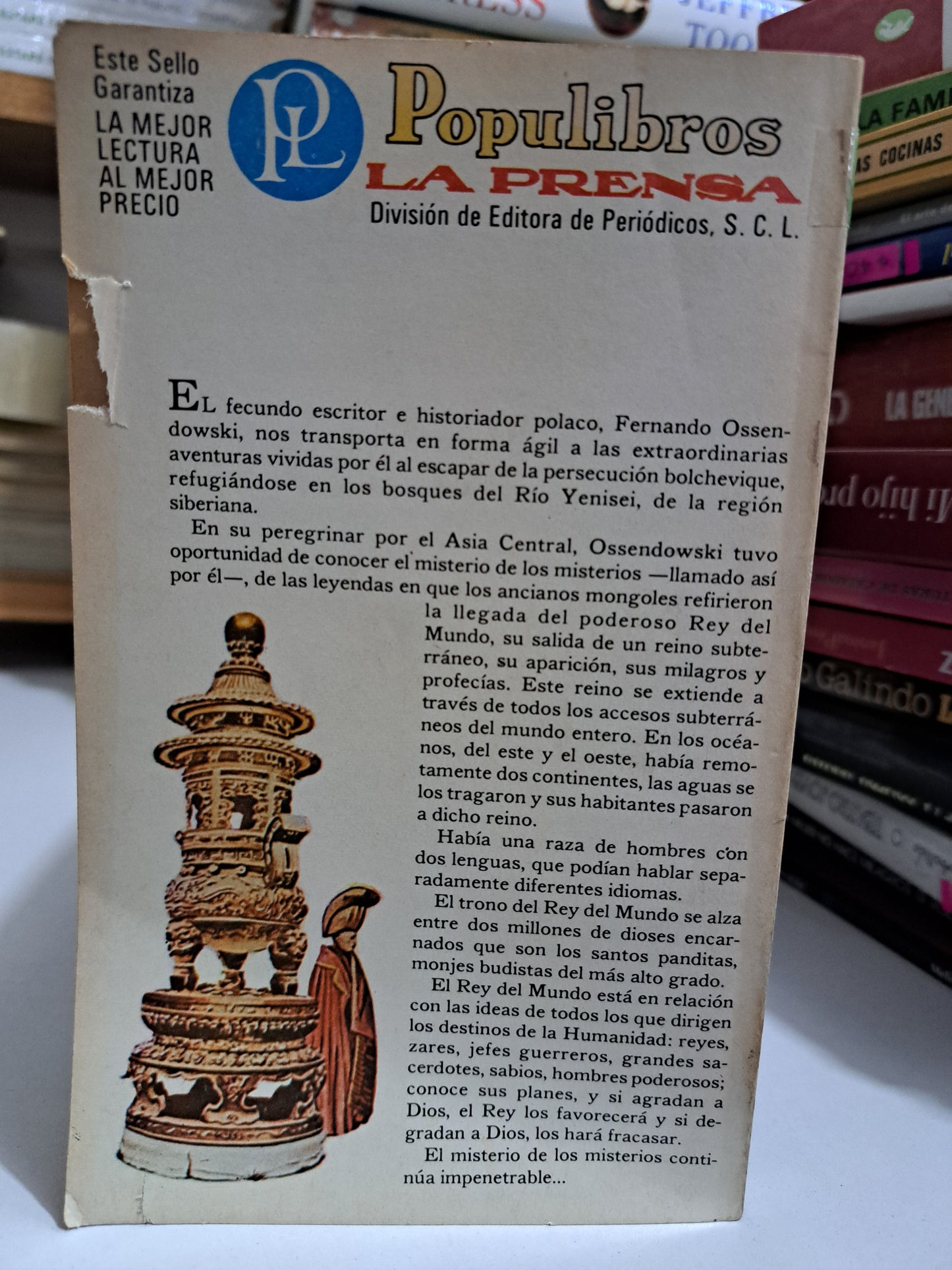 BESTIAS, HOMBRES, DIOSES F.OSSENDOWSKI USADO NOVELA JUÁREZ