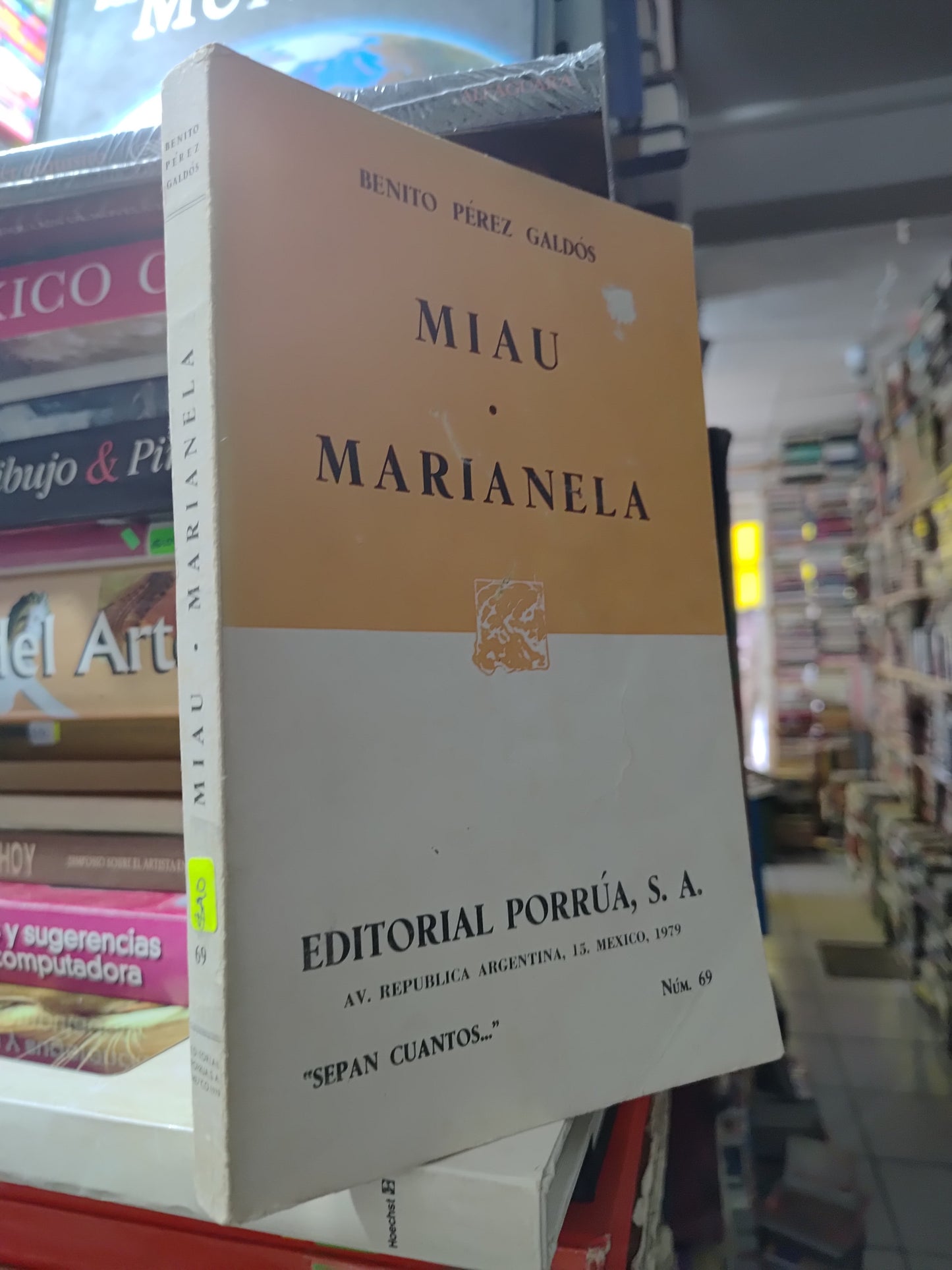 MIAU MARIANELA POR BENITO PEREZ GALDOS USADO NOVELAS JUAREZ
