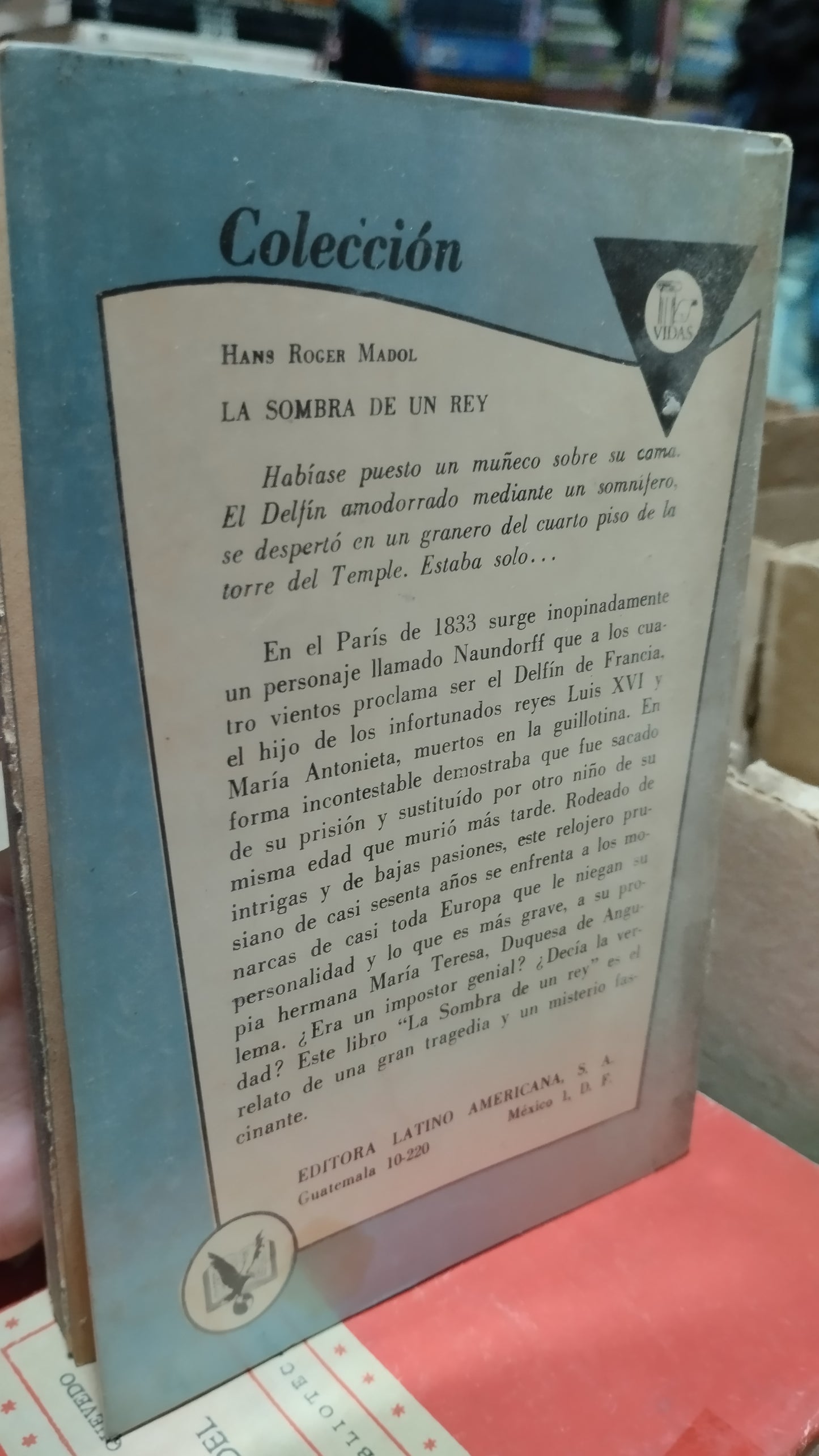 LA SOMBRA DE UN REY POR HANS ROGER MADOL LIBRO USADO NOVELAS ALDAMA