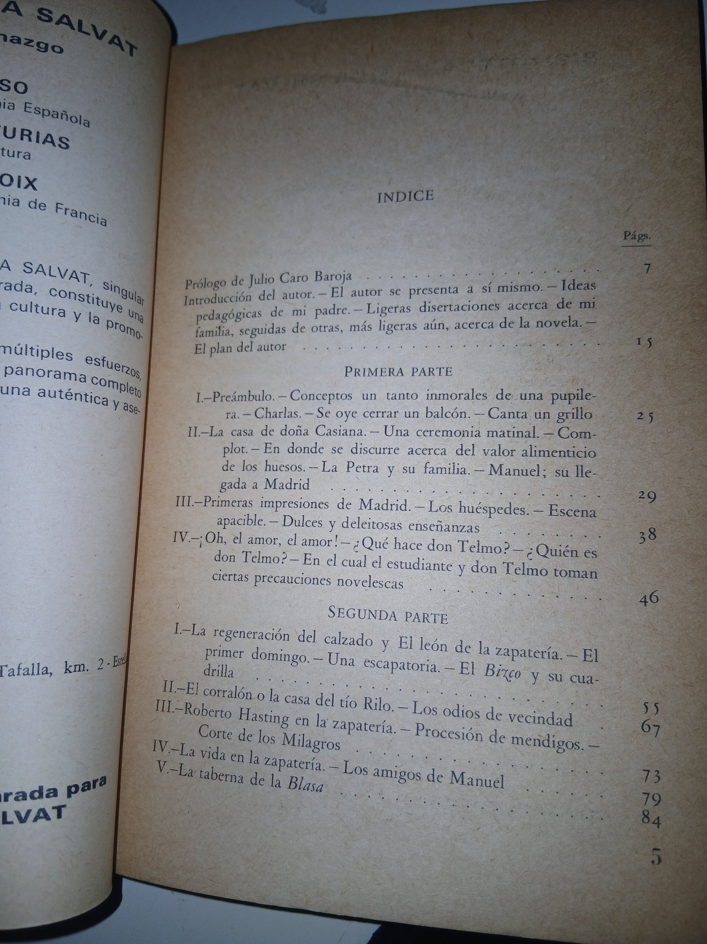 LA BUSCA POR PÍO BAROJA USADO NOVELA LITERARIO 207