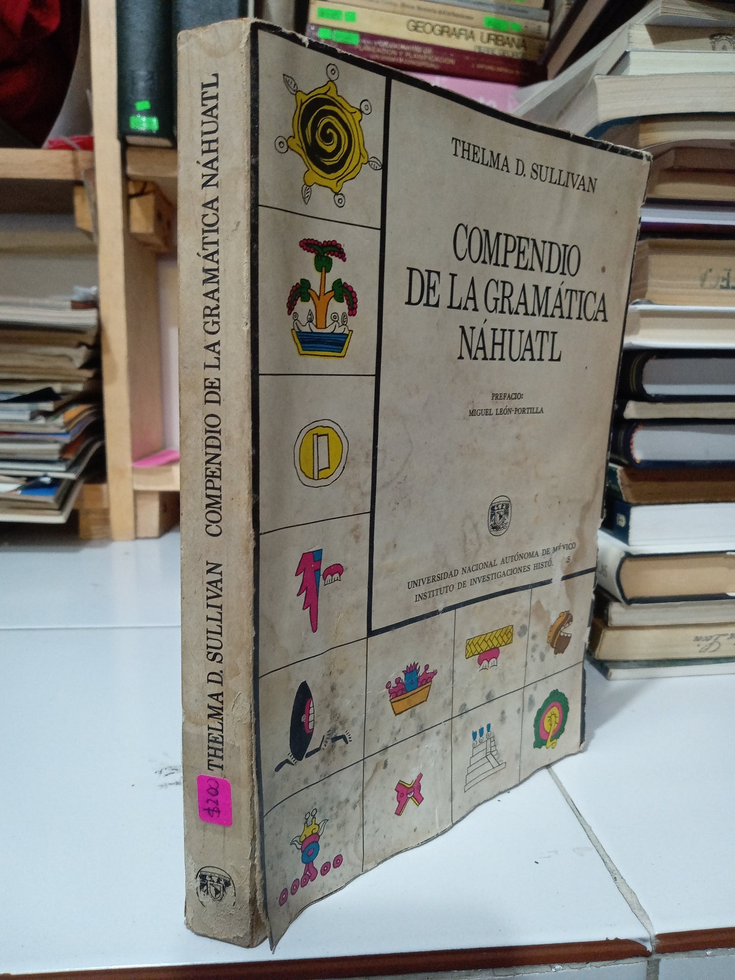 COMPENDIO DE LA GRAMÁTICA NÁHUATL POR THELMA D SULLIVAN USADO EDUCACION JUAREZ