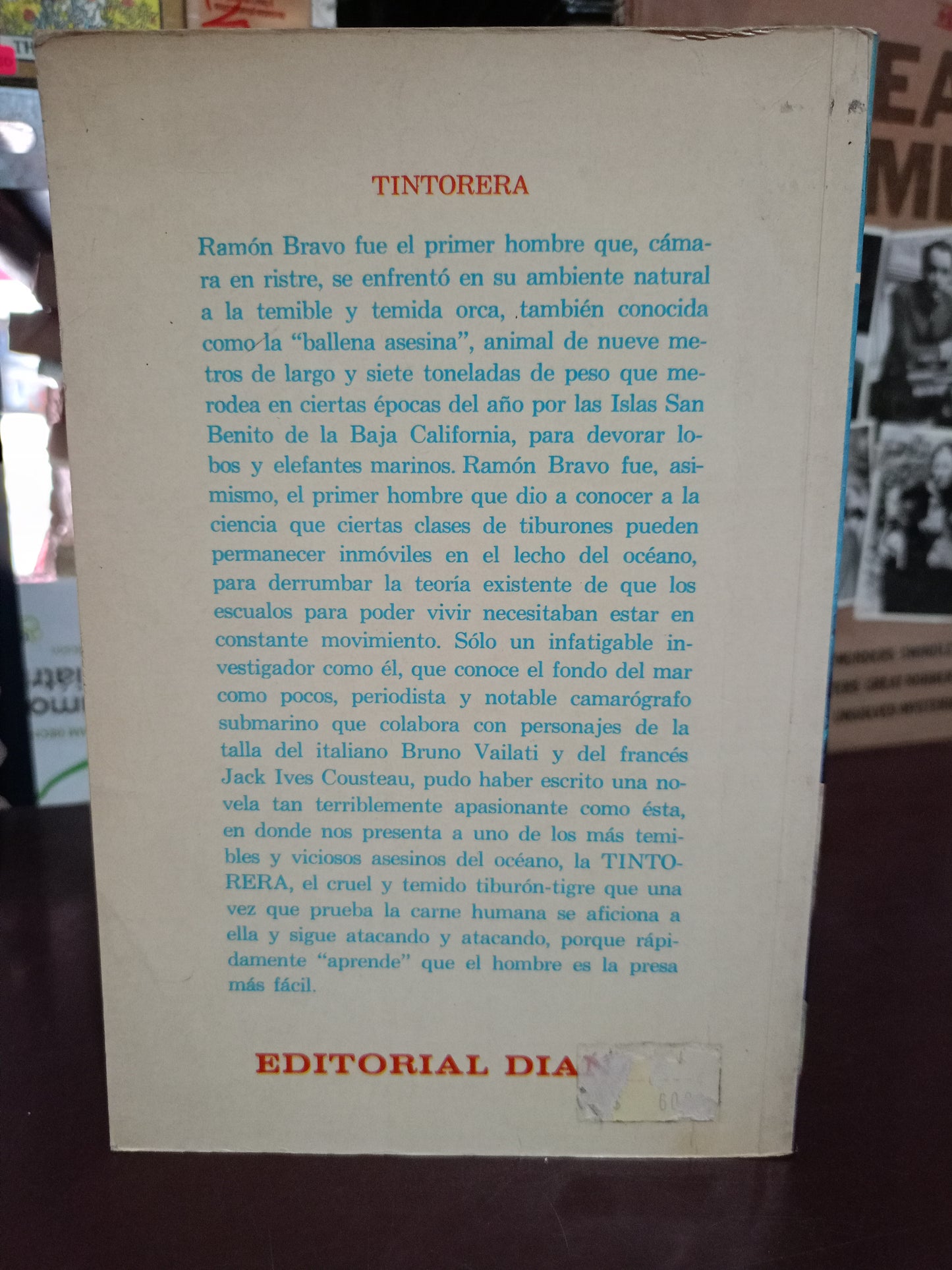 TINTORERA POR RAMÓN BRAVO USADO NOVELA LITERARIO 305