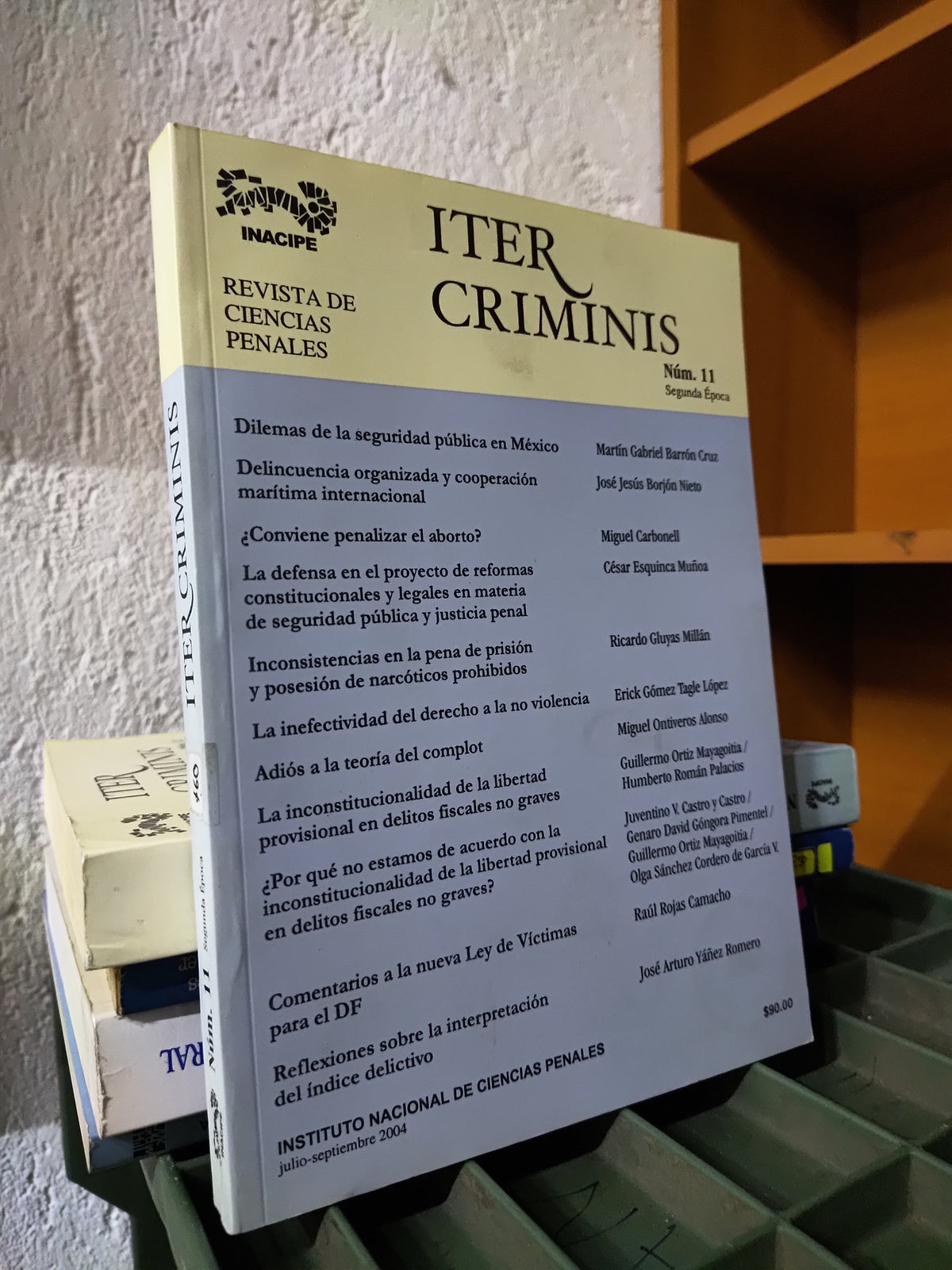 ITER CRIMINIS N. 11 POR EDITORIAL INACIPE USADO DERECHO JUAREZ 515