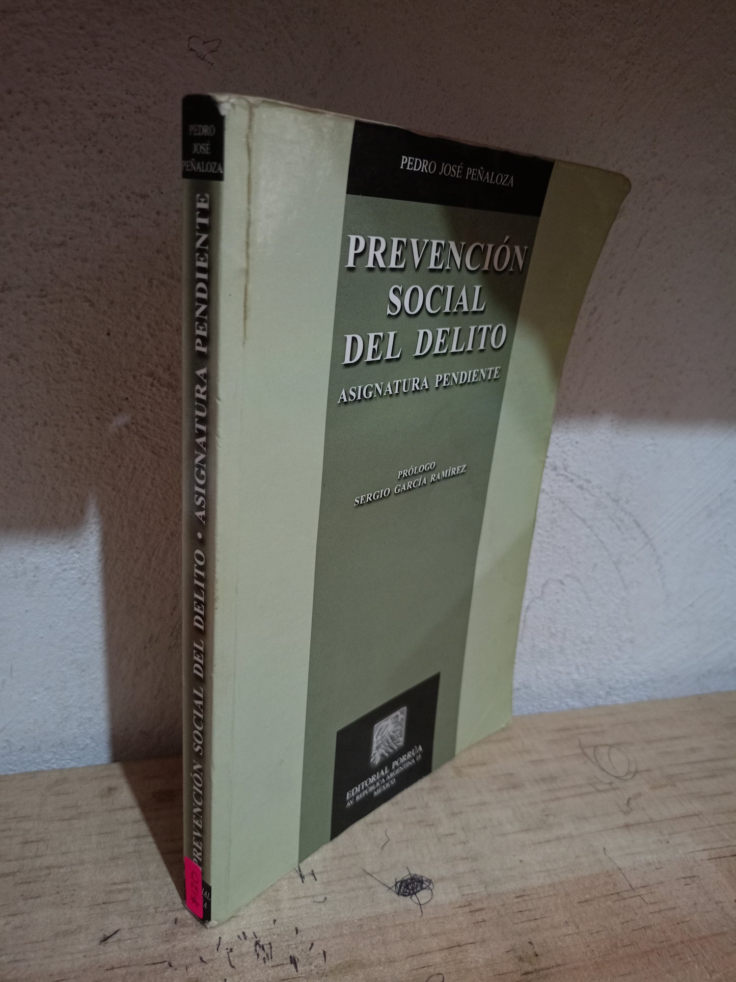 PREVENCIÓN SOCIAL DEL DELITO. ASIGNATURA PENDIENTE POR PEDRO JOSÉ PEÑALOZA USADO DERECHO LITERARIO 305