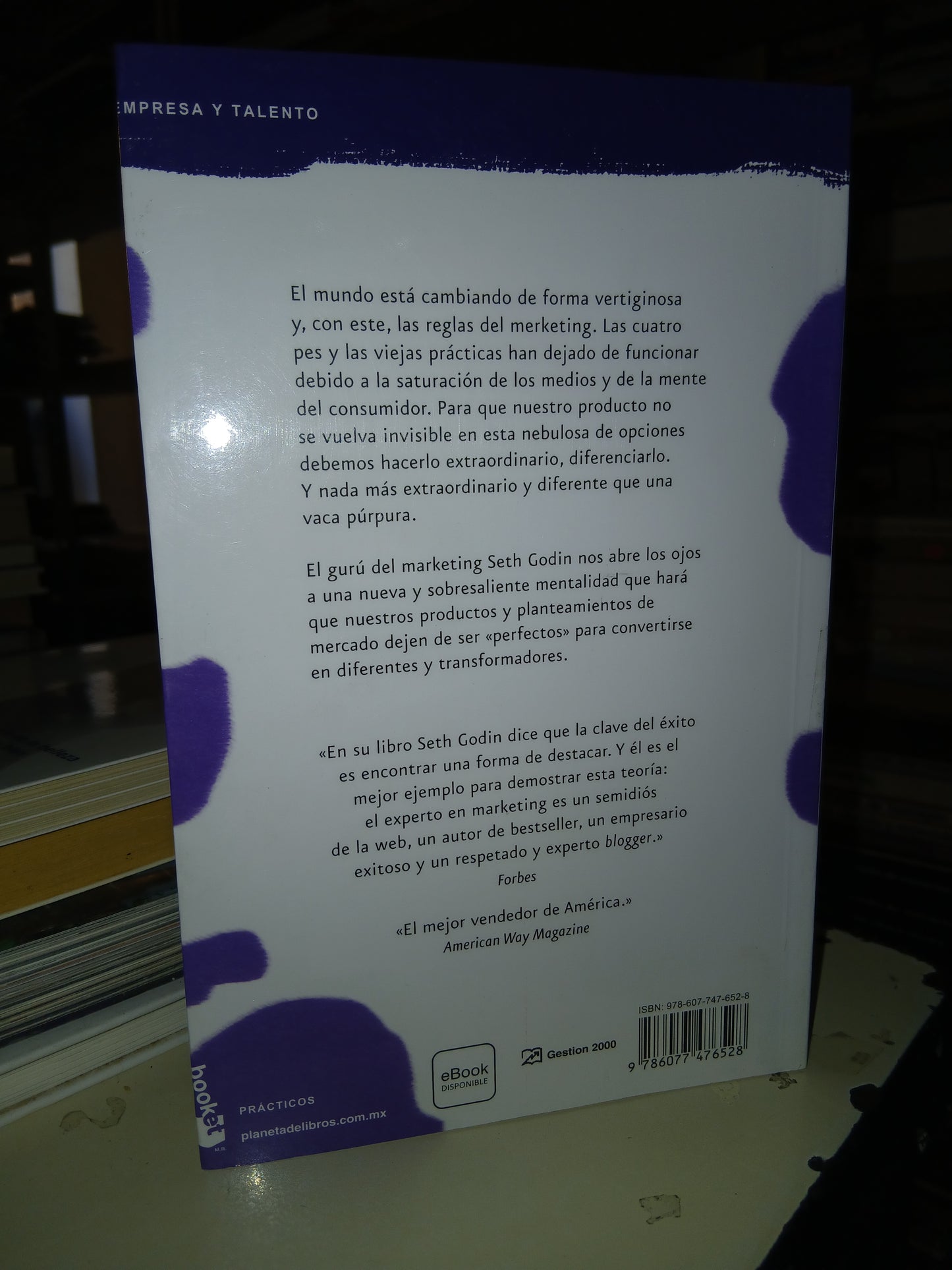 LA VACA PÚRPURA POR SETH GODIN USADO SUPERACIÓN PERSONAL LITERARIO 207