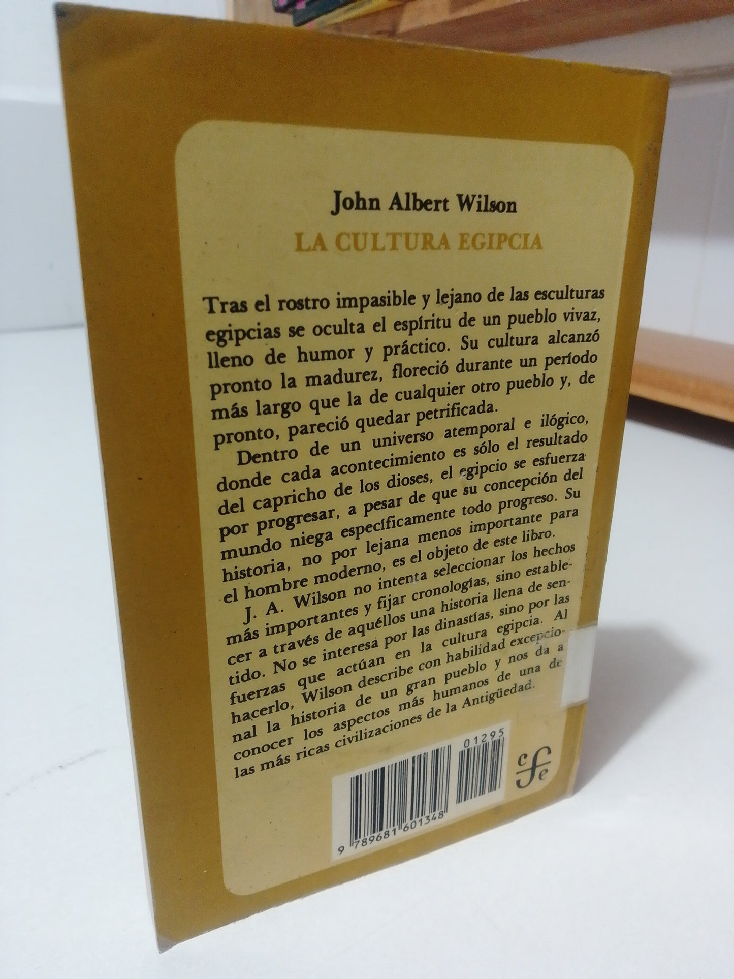 LA CULTURA EGIPCIA POR JOHN A. WILSON USADO HISTORIA JUAREZ