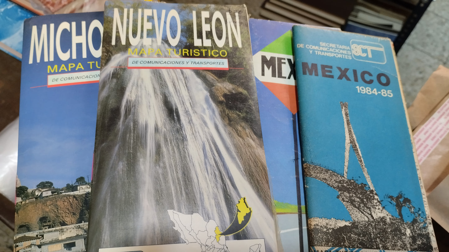 MAPA TURISTICO POR SECRETARIA DE COMUNICACIONES Y TRANSPORTES LIBRO USADO GEOGRAFÍA ALDAMA