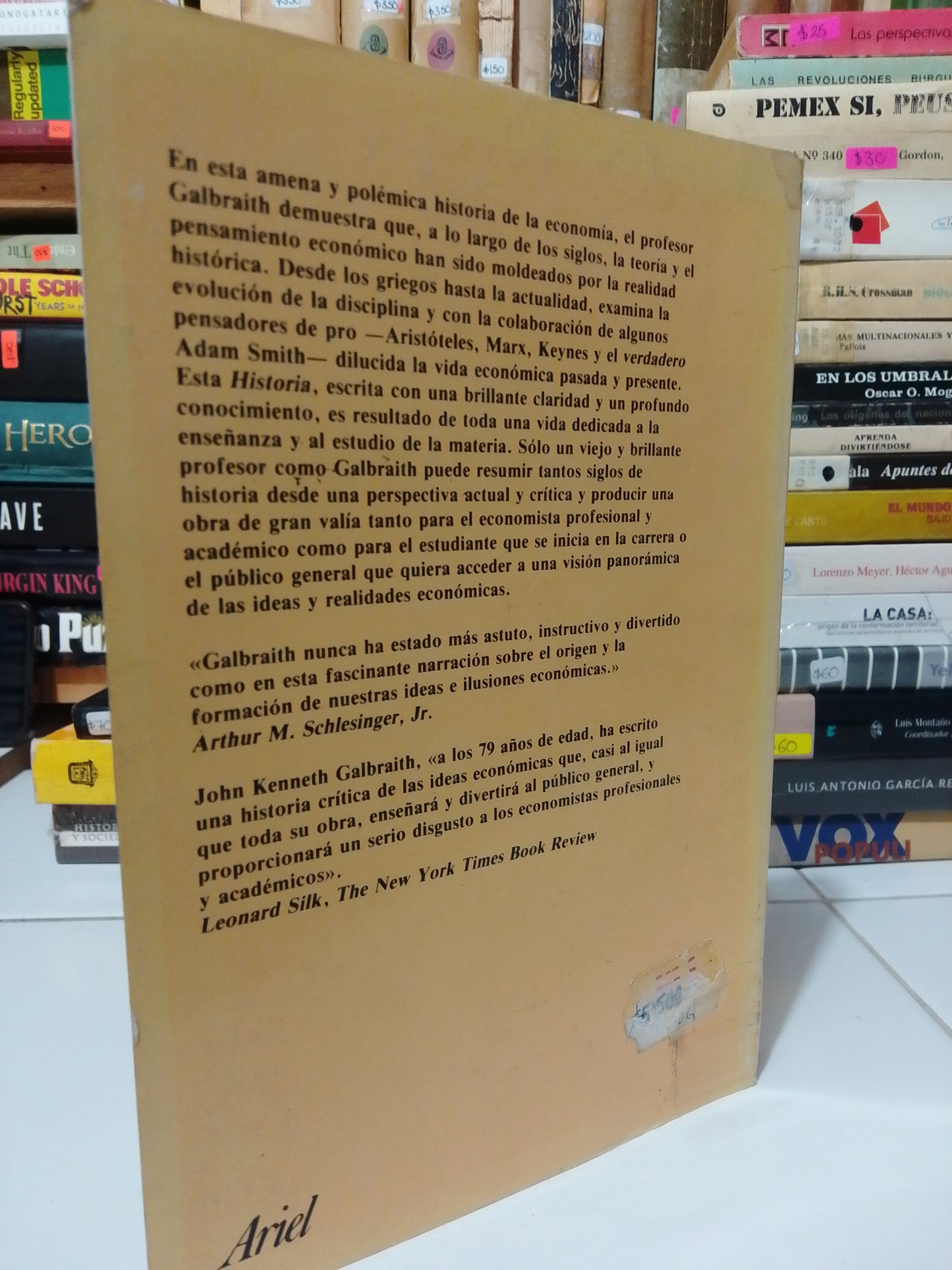 HISTORIA DE LA ECONOMIA POR JOHN K.GALBRAITH USADO HISTORIA JUAREZ