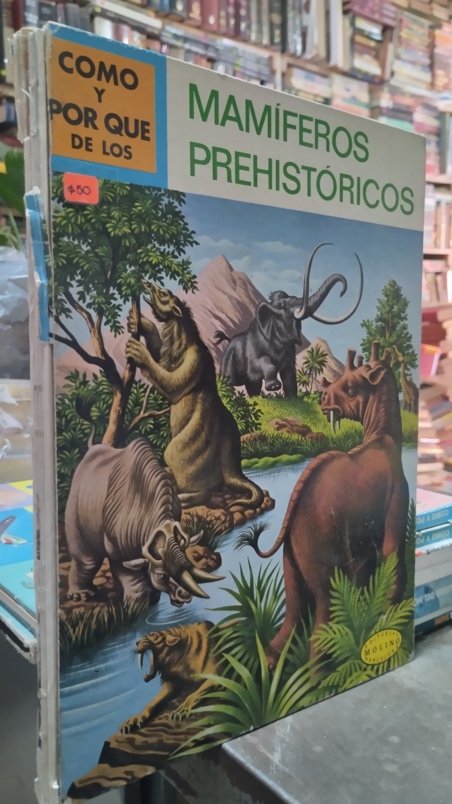MAMIFEROS PREHISTORICOS POR EDITORIAL MOLINO LIBRO USADO CIENCIA ALDAMA