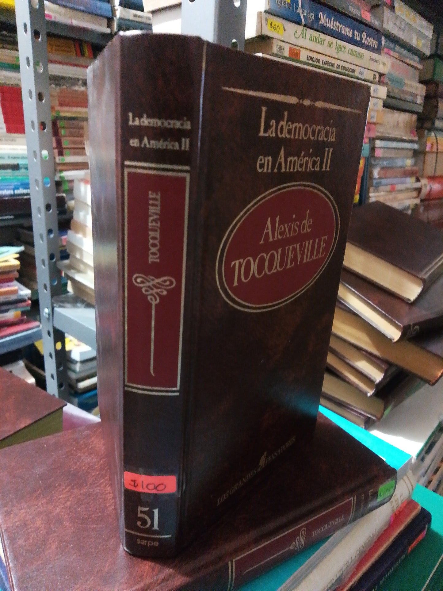LA DEMOCRACIA EN AMERICA II POR ALEXIS TOCQUEVILLE USADO NOVELA JUAREZ