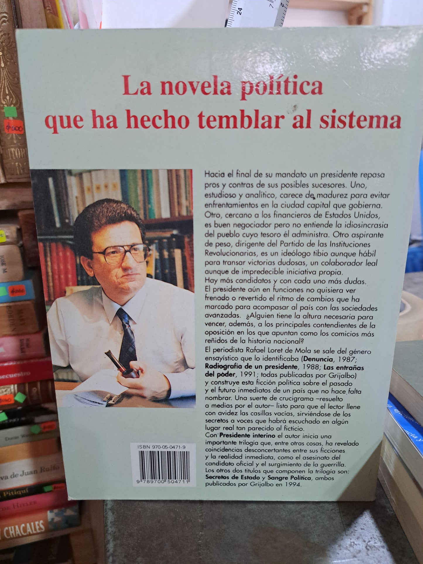 RAFAEL LORET DE MOLA PRESIDENTE INTERINO USADO POLÍTICA ALDAMA