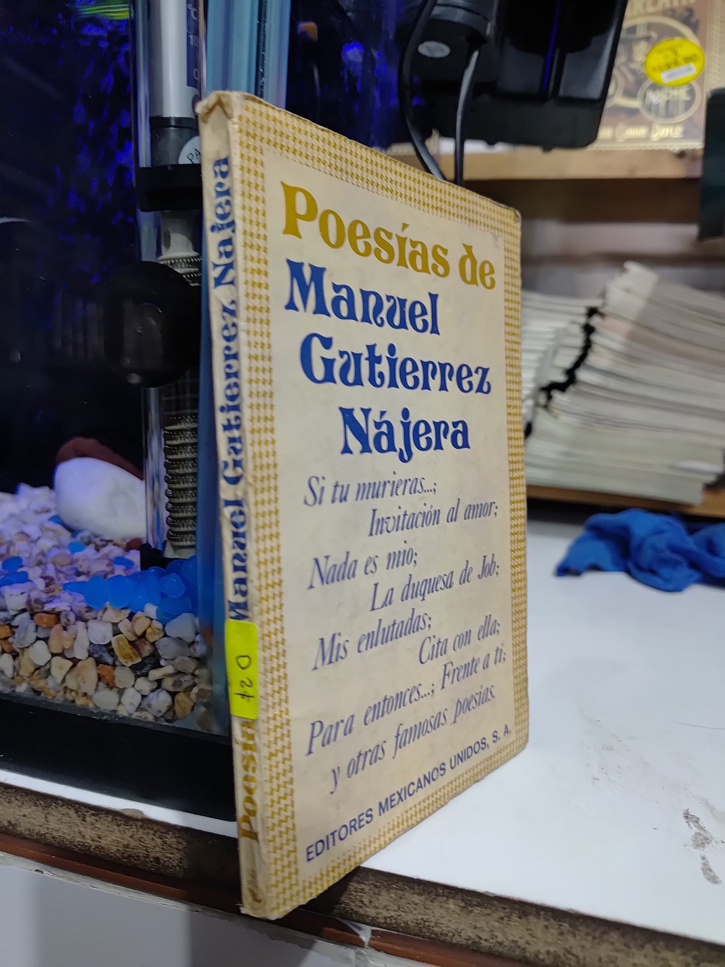 POESIAS DE MANUEL GUTIERREZ NAJERA USADO POESIA JUAREZ