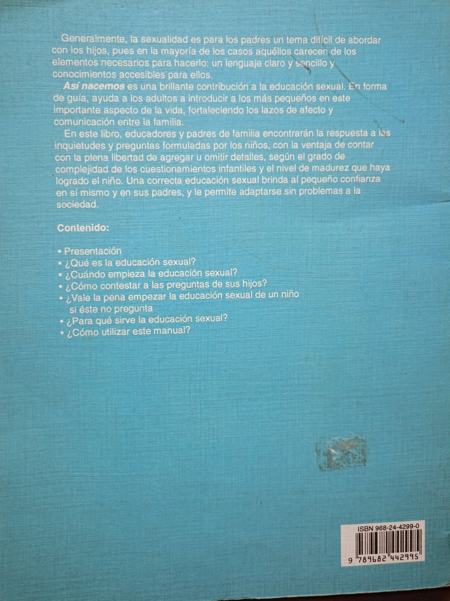 ASÍ NACEMOS EDUCACIÓN SEXUAL PARA NIÑOS POR THALÍA ATTIÉ USADO PSICOLOGÍA LITERARIO 305