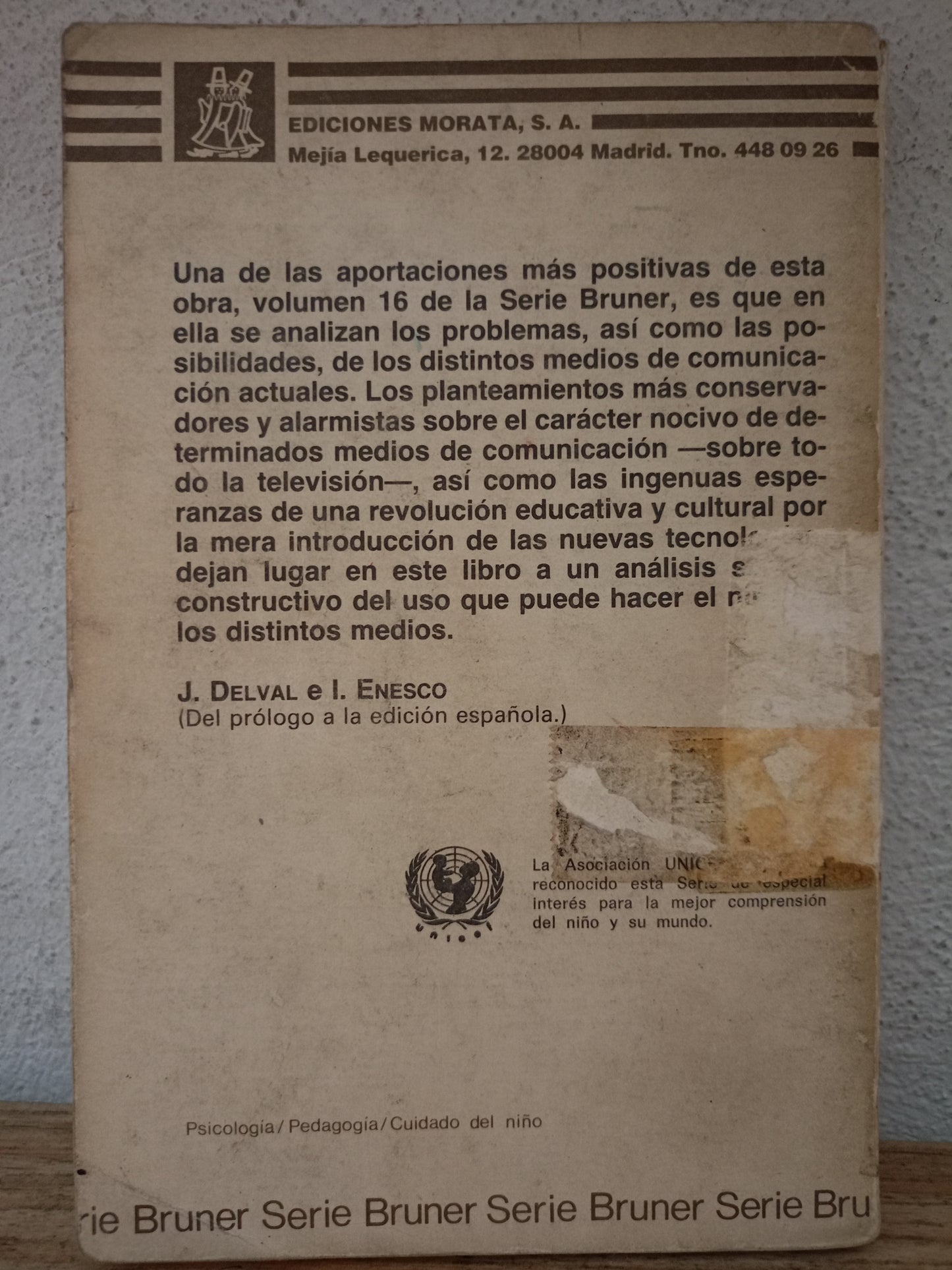 EL NIÑO Y LOS MEDIOS DE COMUNICACIÓN POR P. MARKS GREENFIELD USADO EDUCACIÓN LITERARIO 305