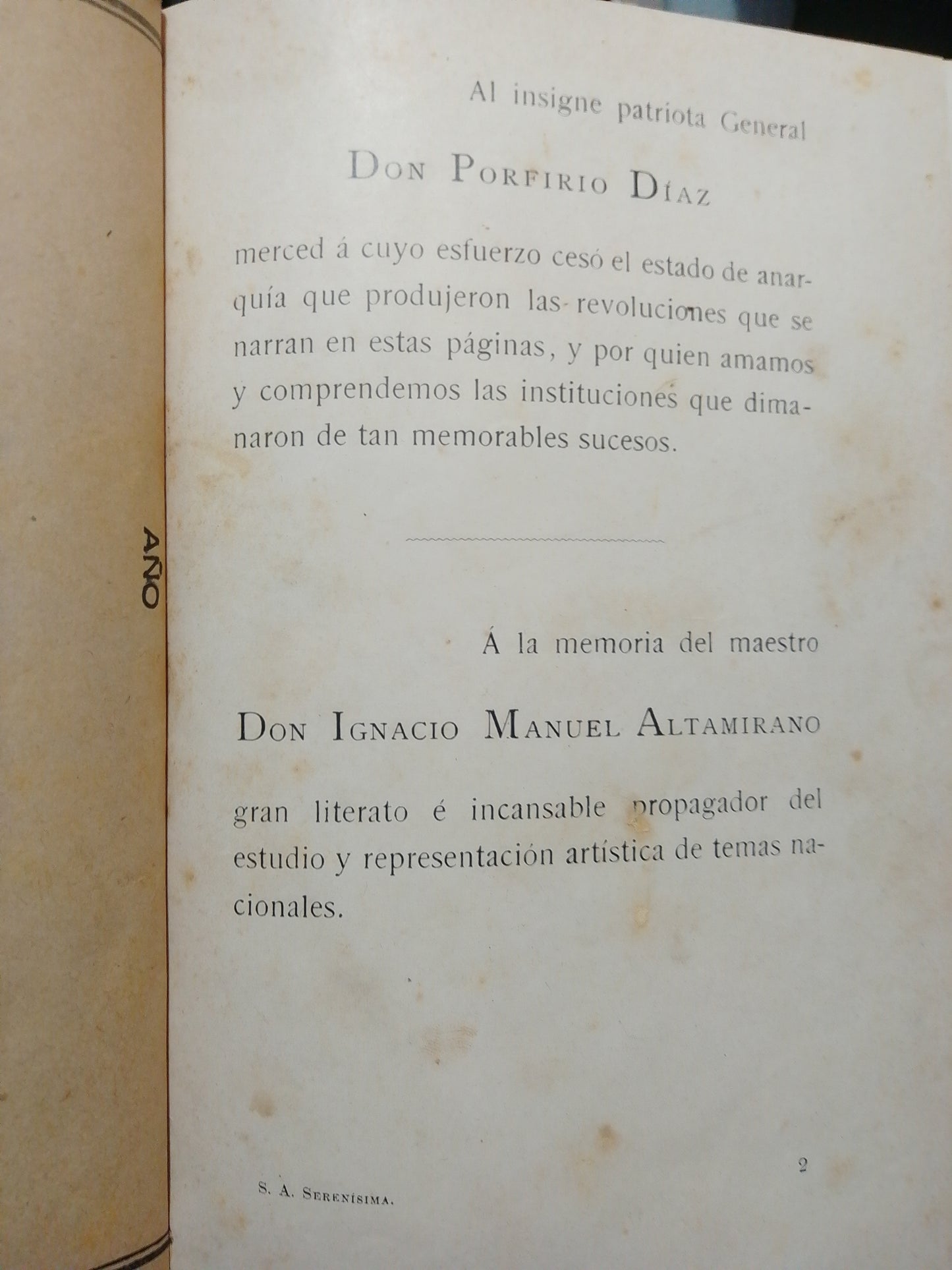 DE SANTA ANA A LA REFORMA USADO HISTORIA JUAREZ