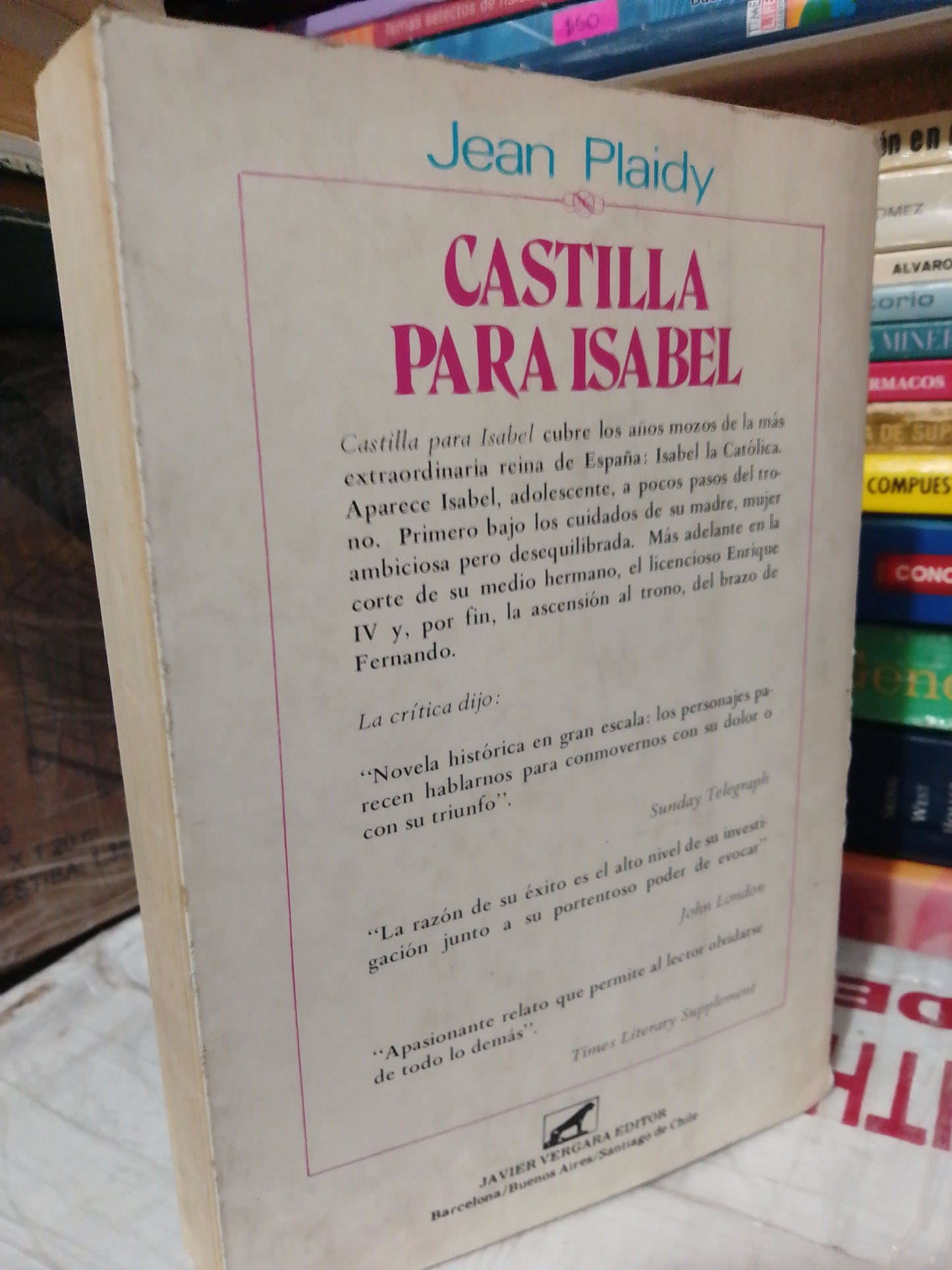 CASTILLA PARA ISABEL POR JEAN PLAIDY USADO NOVELA JUÁREZ