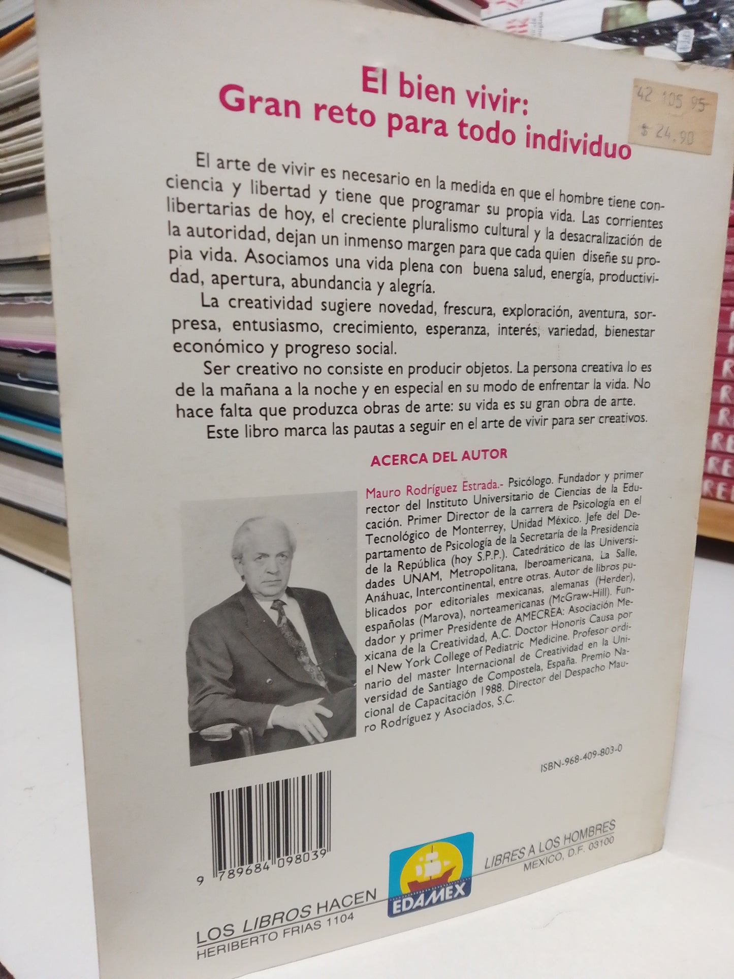 CREATIVIDAD EN EL ARTE DE VIVIR POR MAURO RODRÍGUEZ ESTRADA USADO SUP.PERSONAL JUÁREZ