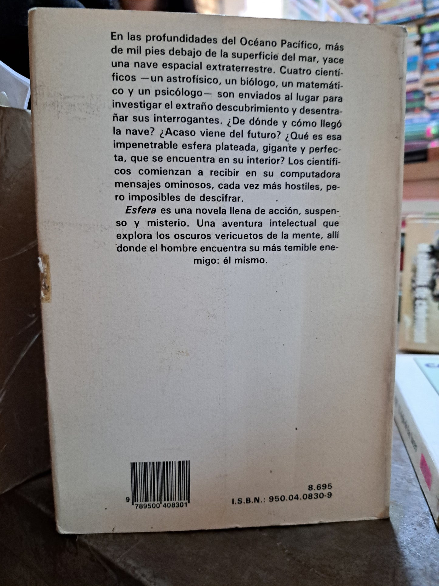 ESFERA M. CRICHTON USADO NOVELA ALDAMA
