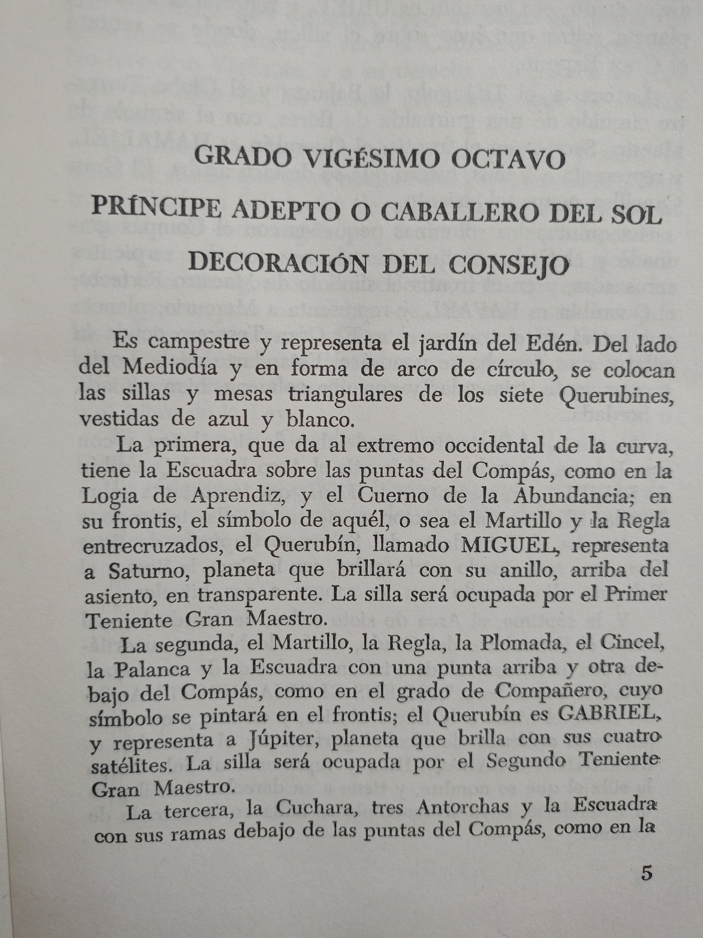 LITURGIA DEL GRADO 28 PRINCIPE ADEPTO O CABALLERO DEL SOL USADO MASONERÍA ALDAMA