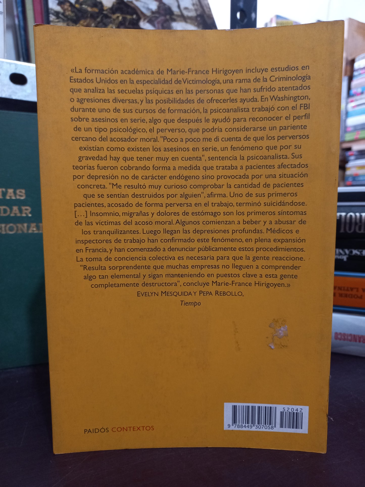EL ACOSO MORAL POR MARIE-FRANCE HIRIGOYEN USADO POLÍTICA LITERARIO 305