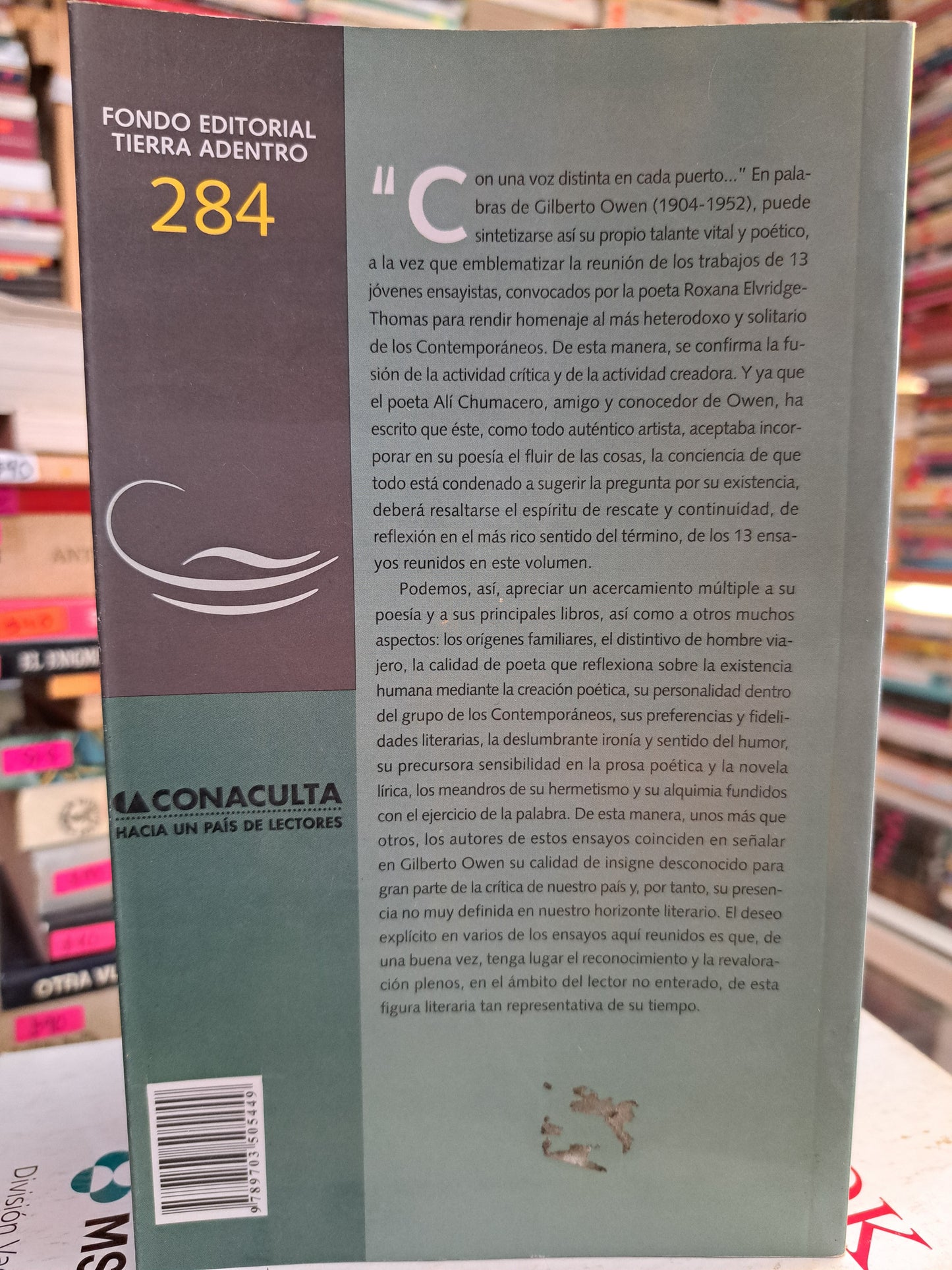 GILBERTO OWEN. CON UNA VOZ DISTINTA EN CADA PUERTO ROXANA ELVRIDGE- THOMAS USADO NOVELA JUÁREZ