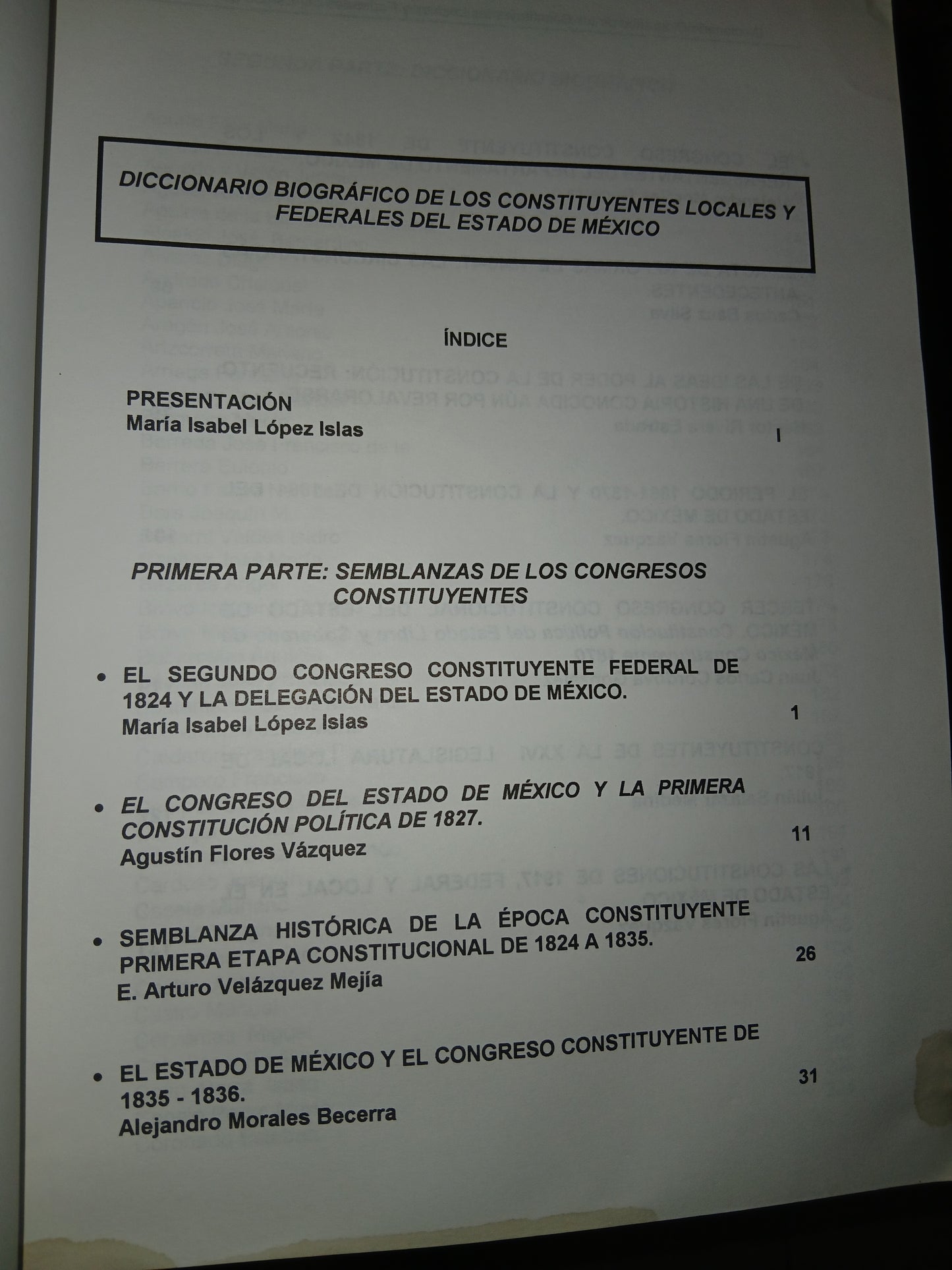 DICCIONARIO BIOGRÁFICO DE LOS CONSTITUYENTES LOCALES Y FEDERALES DEL ESTADO DE MÉXICO USADO DERECHO LITERARIO 207