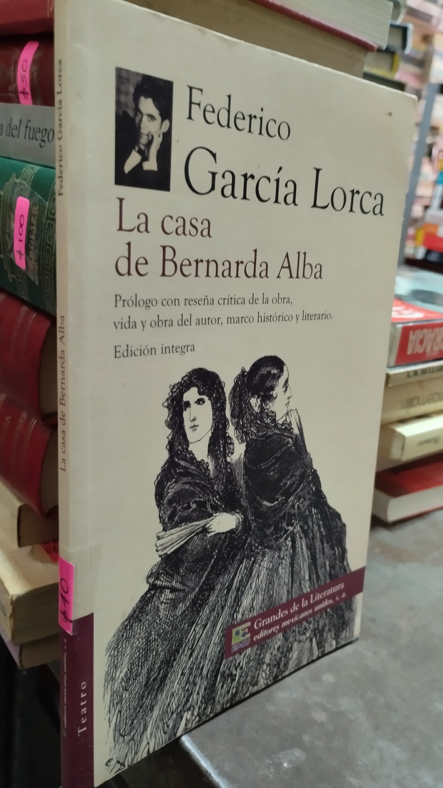 LA CASA DE BERNARDA ALBA POR FEDERICO GARCIA LORCA LIBRO USADO NOVELAS ALDAMA