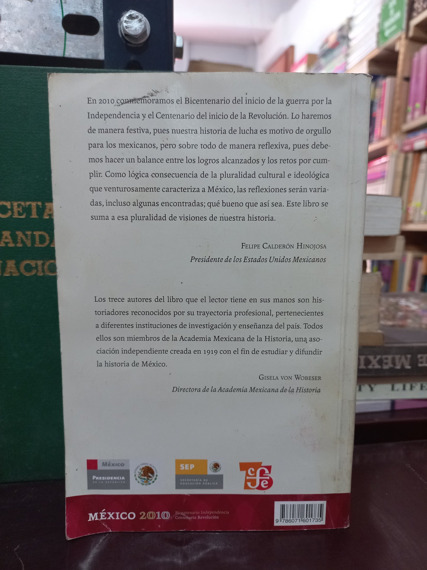 HISTORIA DE MÉXICO POR GISELA VON WOBESER USADO HISTORIA LITERARIO 305
