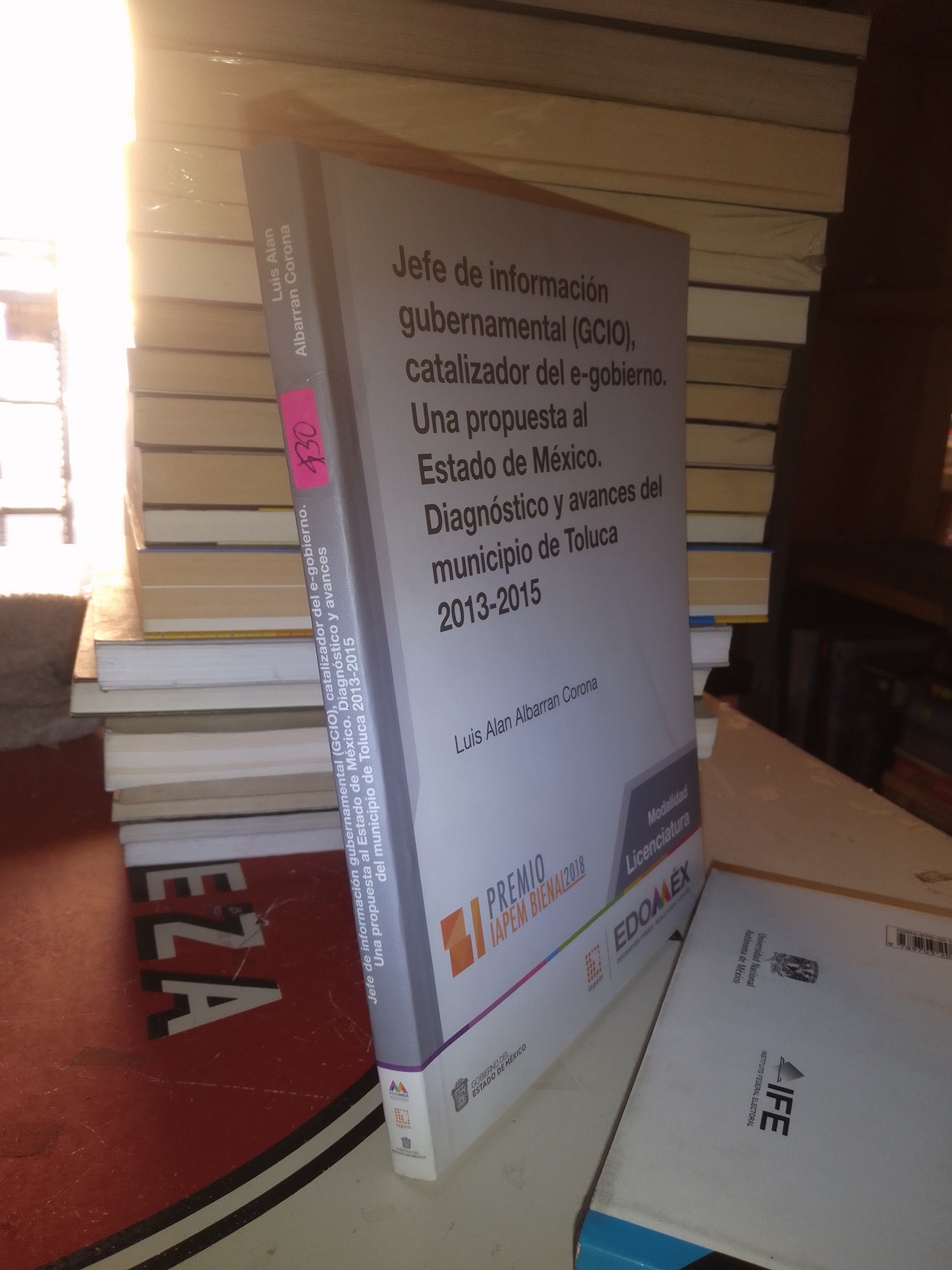 UNA PROPUESTA AL ESTADO DE MÉXICO DIAGNÓSTICO Y AVANCES DEL MUNICIPIO DE TOLUCA 2013 2015 POR ALAN ALBARRAN CORONA USADO POLÍTICA LITERARIO 207