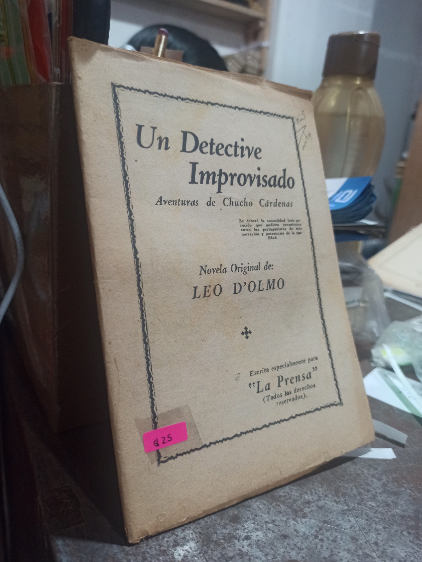 UN DETECTIVE IMPROVISADO POR LEO D'OLMO USADO ANTIGUOS ALDAMA