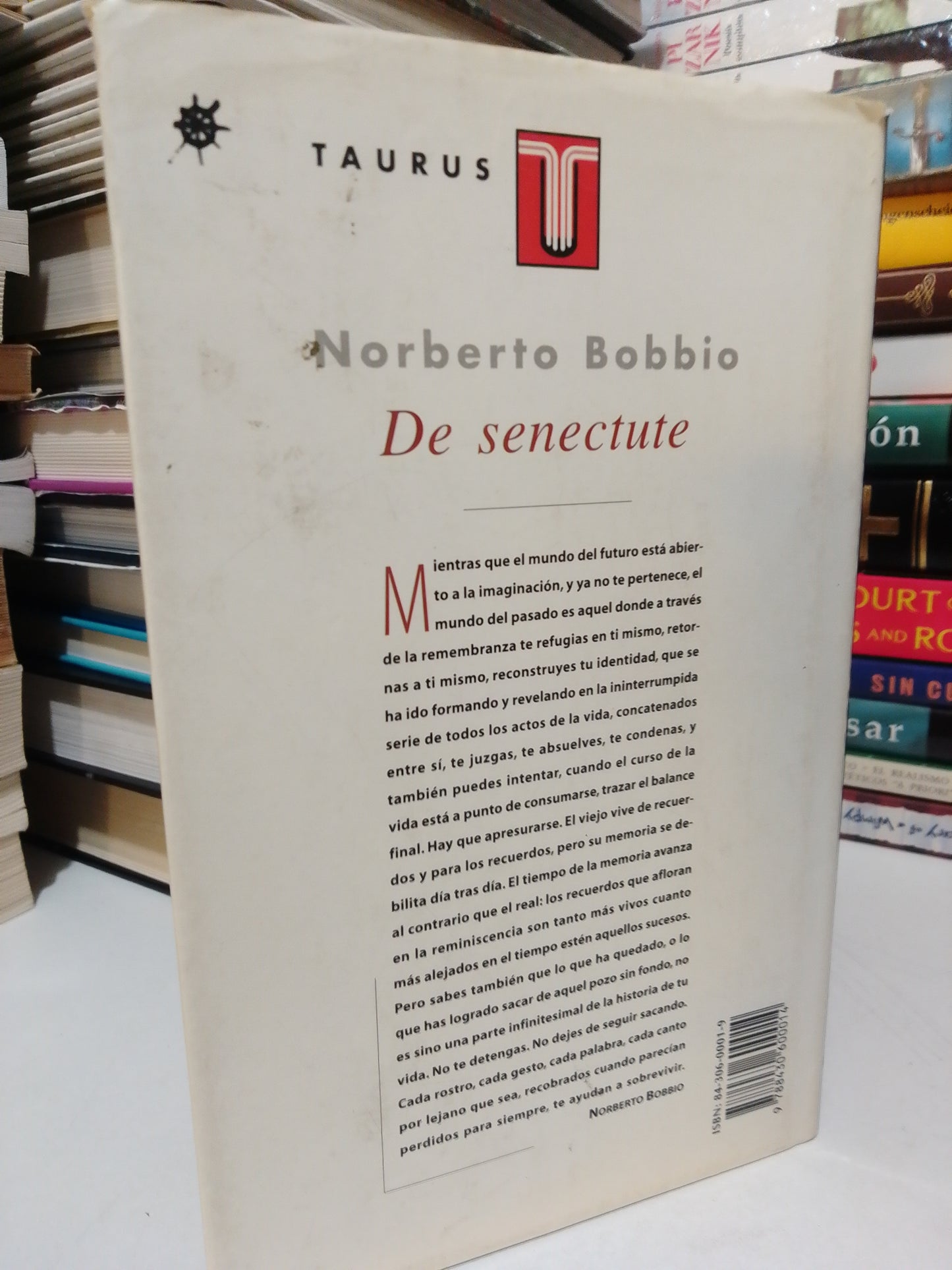 DE SENECTUTE POR NORBERTO BOBBIO USADO NOVELA JUÁREZ