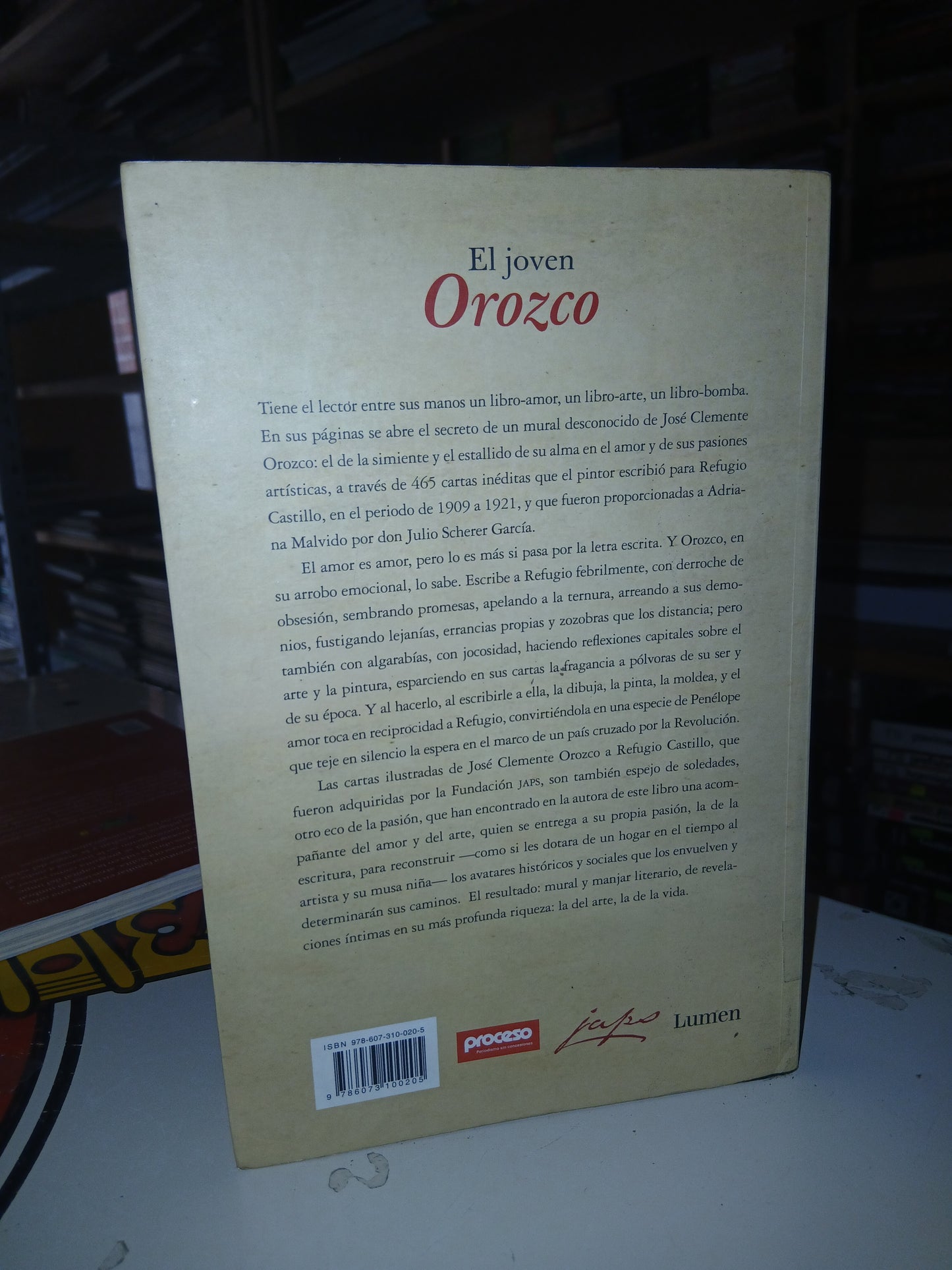 EL JOVEN OROZCO CARTAS DE AMOR A UNA NIÑA POR ADRIANA MALVIDO USADO NOVELA LITERARIO 207