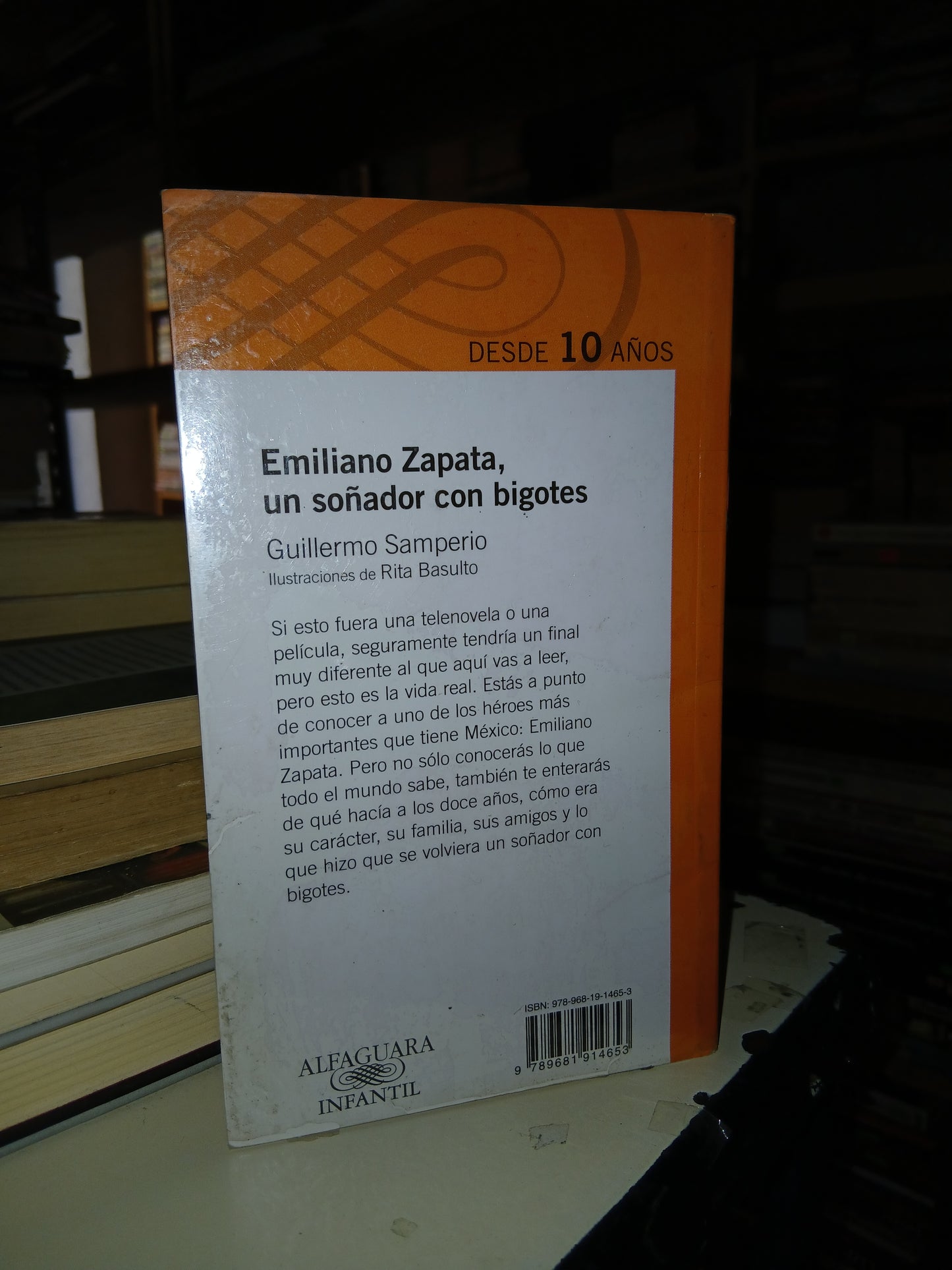 EMILIANO ZAPATA, UN SOÑADOR CON BIGOTES POR GUILLERMO SAMPERIO USADO NOVELA LITERARIO 207